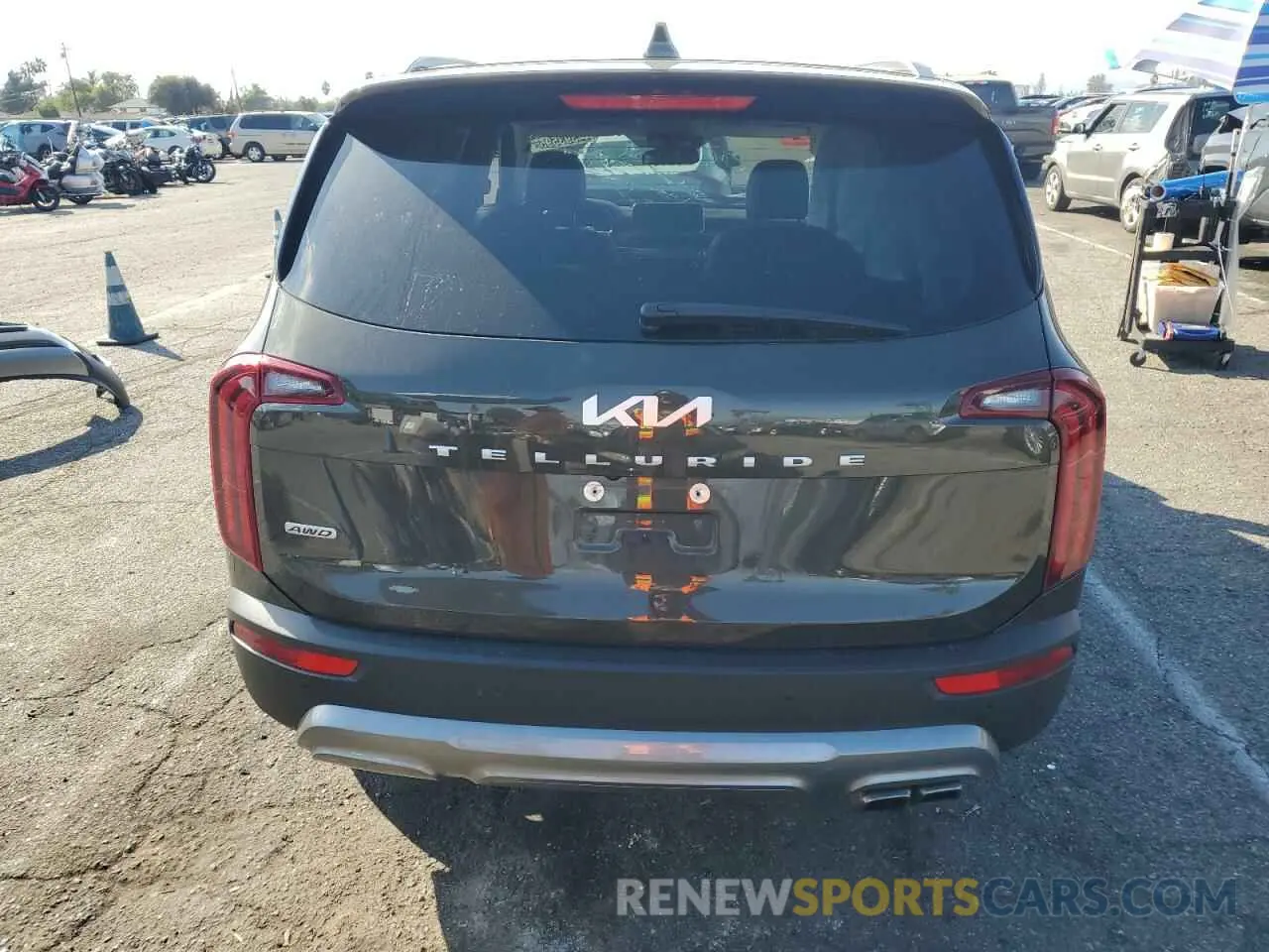 6 fotografías del automóvil dañado 5XYP6DHC6NG223230 KIA TELLURIDE 2022