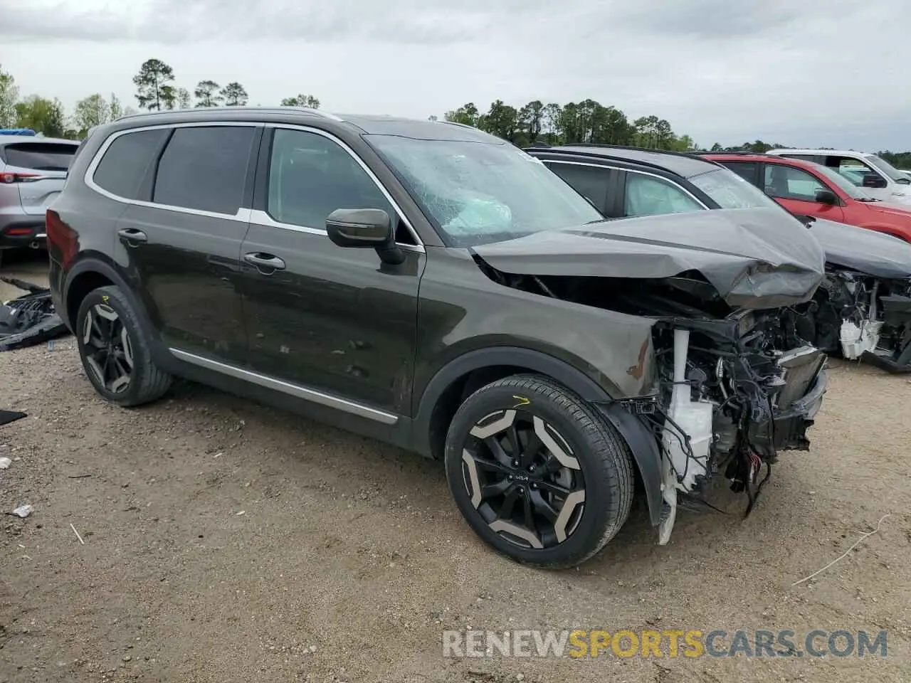 4 fotografías del automóvil dañado 5XYP34GC7PG348752 KIA TELLURIDE 2023