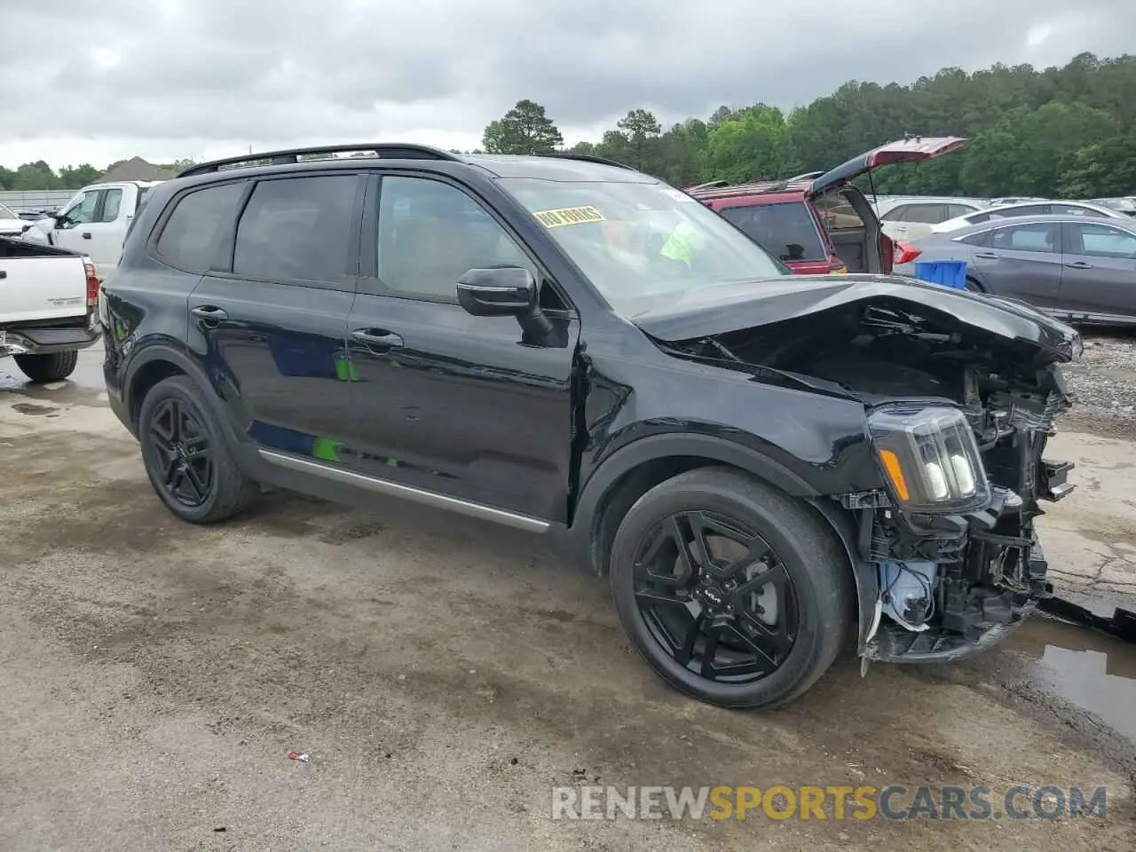 4 fotografías del automóvil dañado 5XYP3DGC2PG329428 KIA TELLURIDE 2023