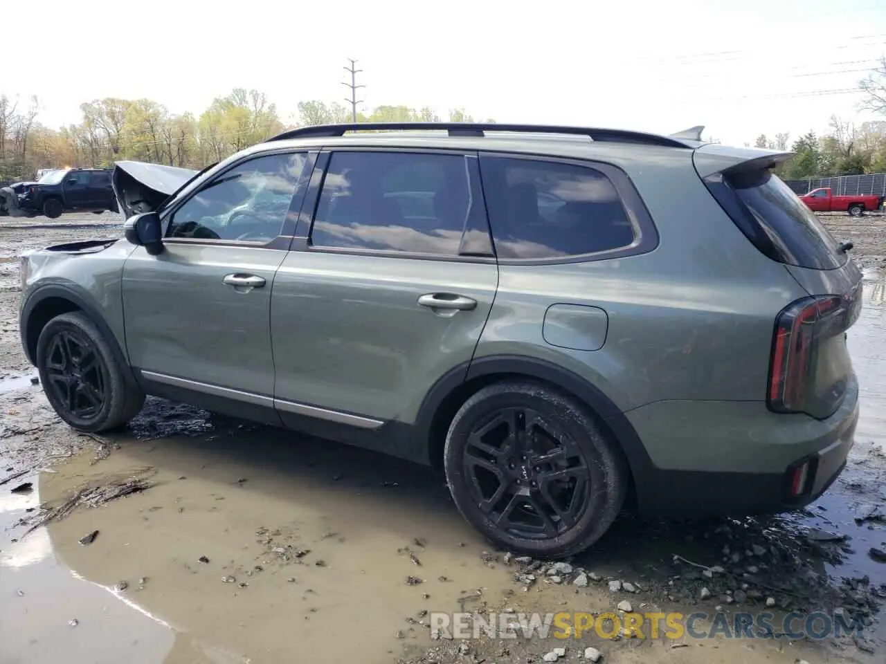 2 fotografías del automóvil dañado 5XYP3DGC9PG337381 KIA TELLURIDE 2023