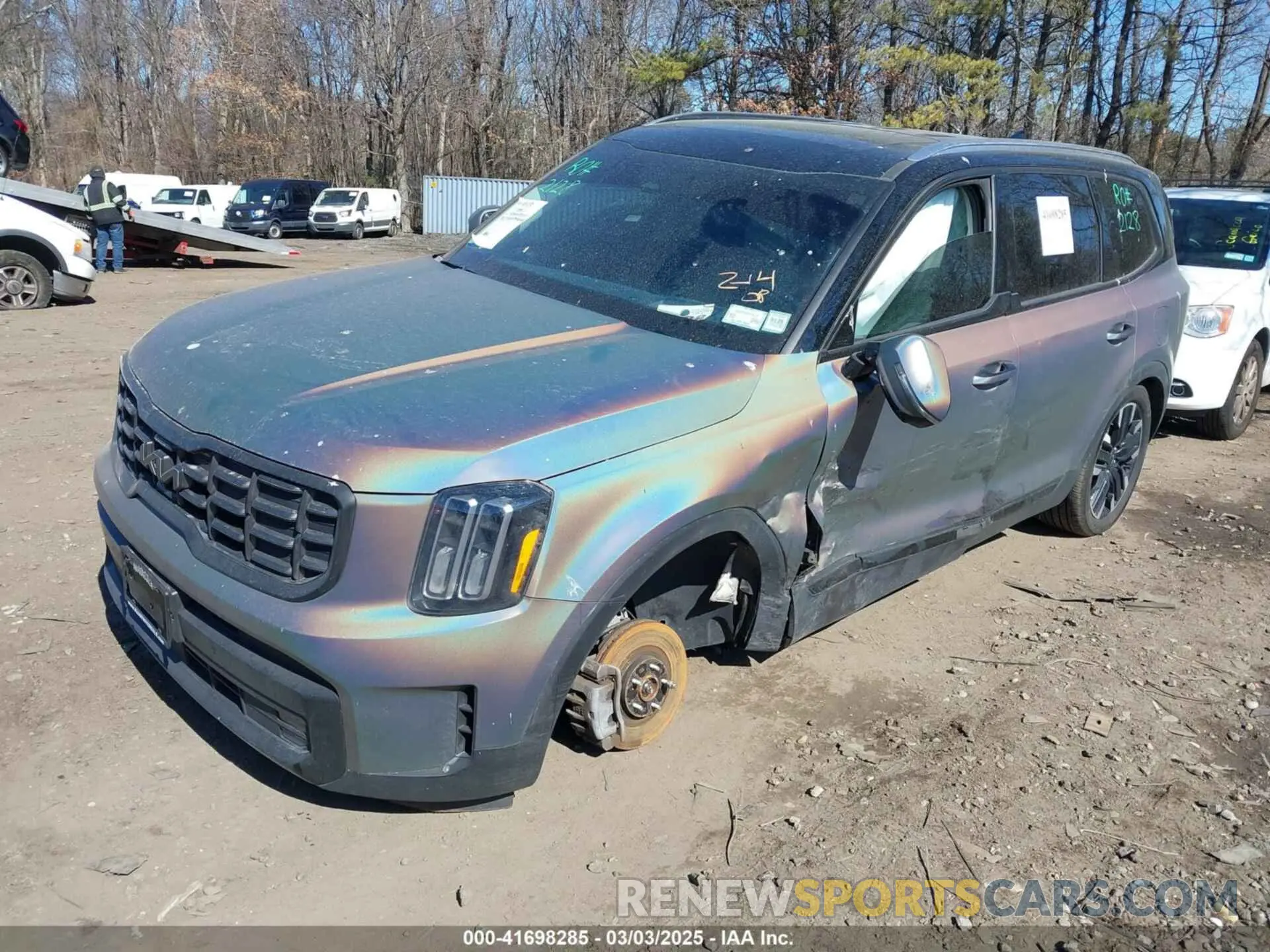 2 fotografías del automóvil dañado 5XYP5DGC8PG348690 KIA TELLURIDE 2023
