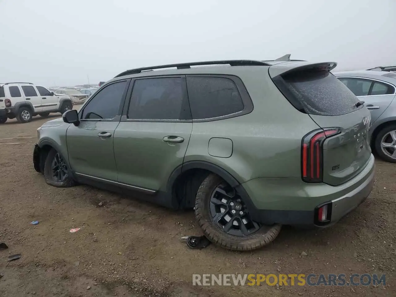 2 fotografías del automóvil dañado 5XYP5DGC8PG391376 KIA TELLURIDE 2023