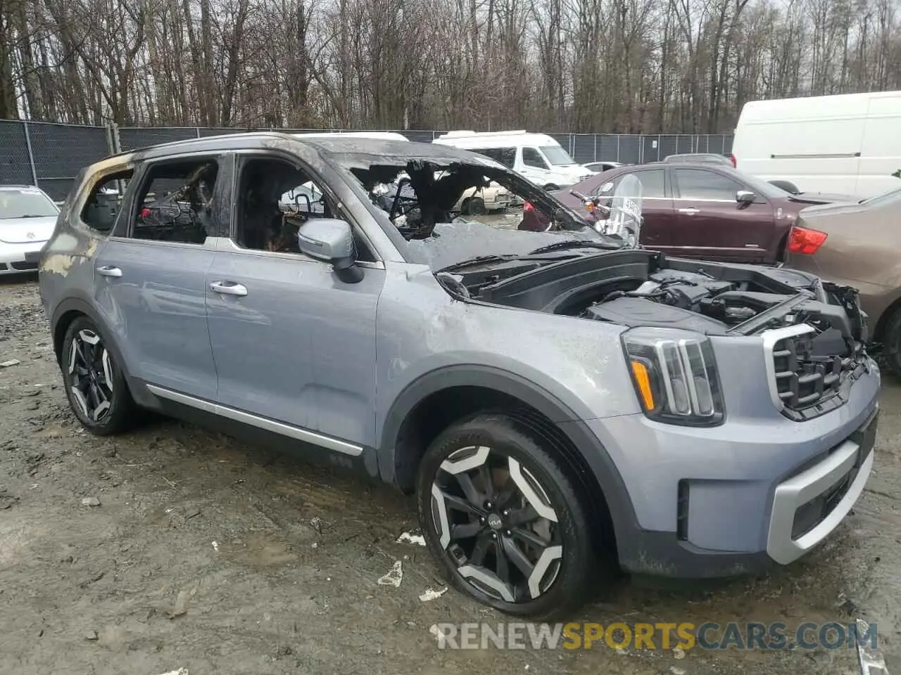 4 fotografías del automóvil dañado 5XYP6DGC4PG343032 KIA TELLURIDE 2023