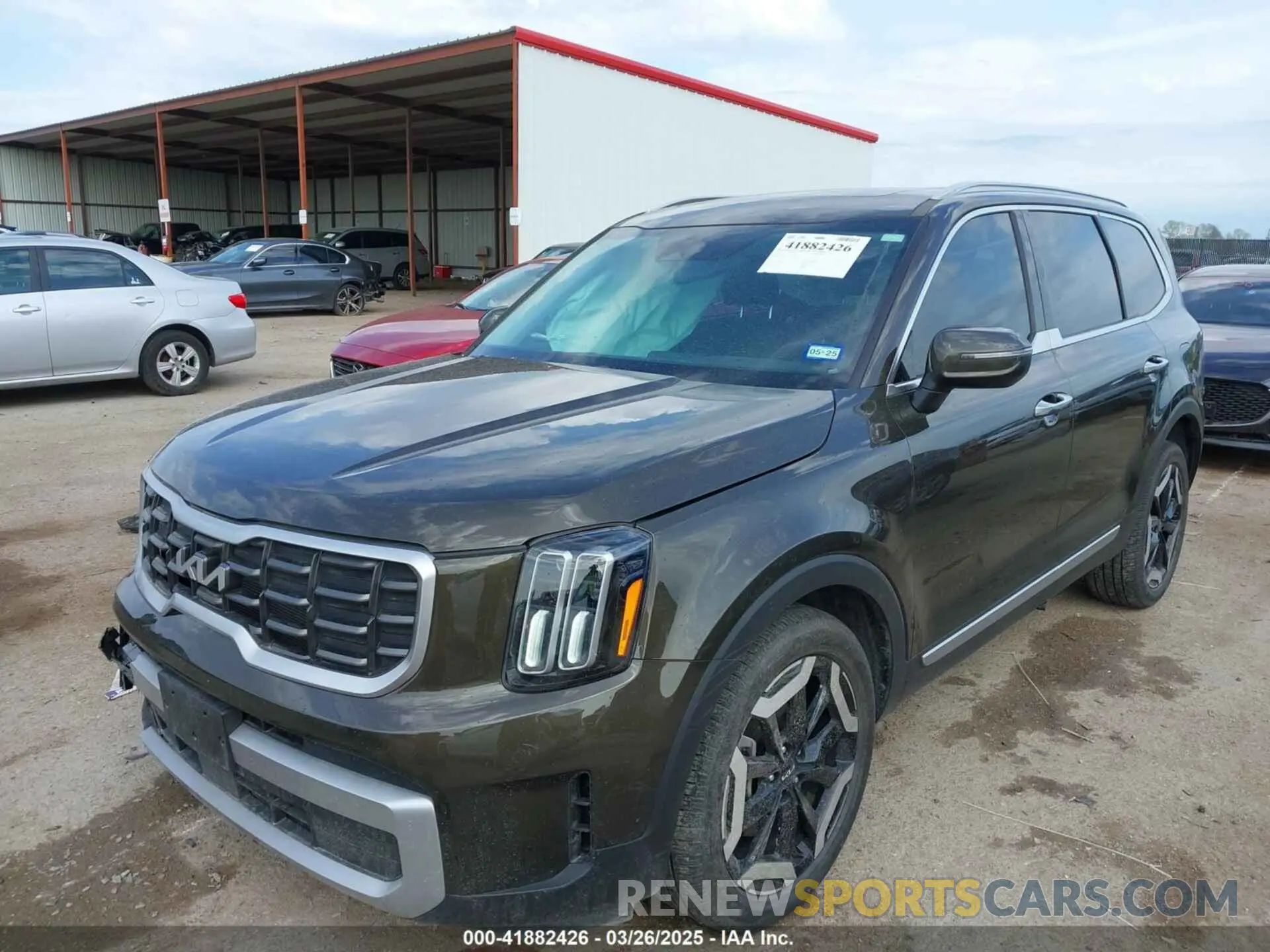 2 fotografías del automóvil dañado 5XYP6DGC5PG382910 KIA TELLURIDE 2023