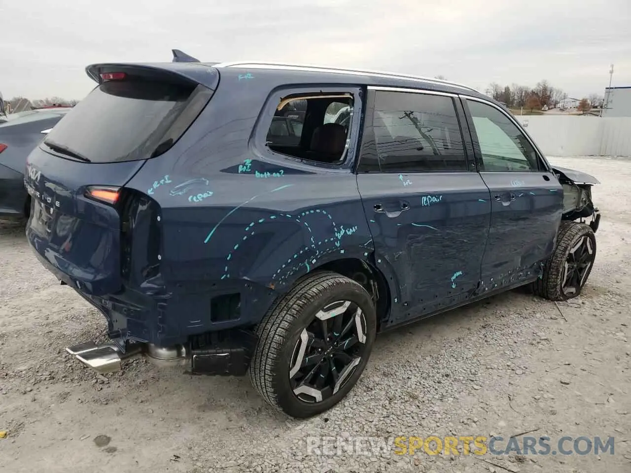 3 fotografías del automóvil dañado 5XYP34GC1RG502388 KIA TELLURIDE 2024