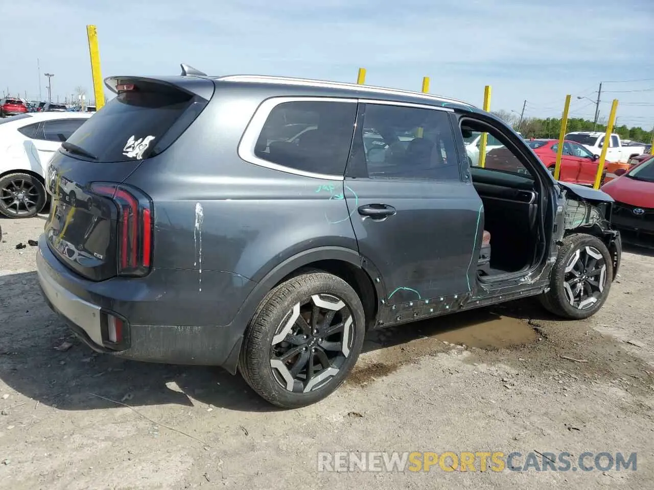 3 fotografías del automóvil dañado 5XYP3DGC5RG462803 KIA TELLURIDE 2024