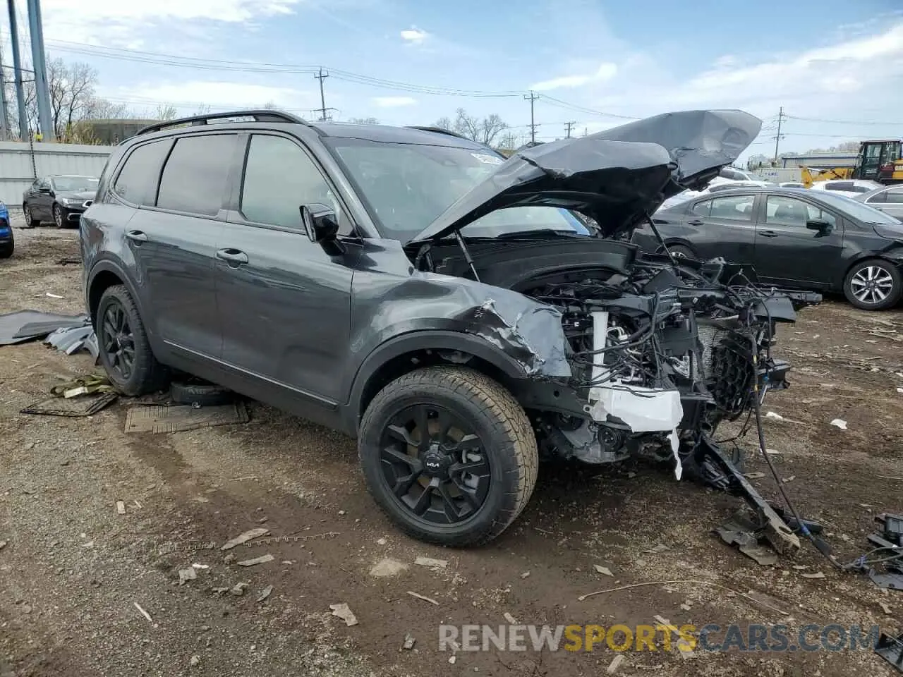 4 fotografías del automóvil dañado 5XYP5DGC6RG438035 KIA TELLURIDE 2024