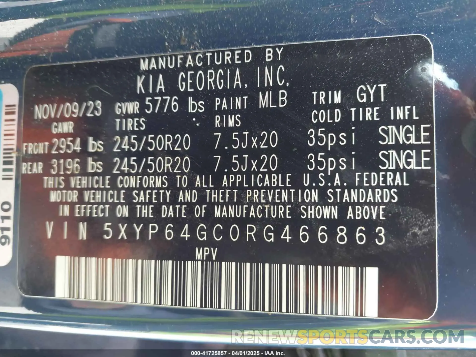 9 fotografías del automóvil dañado 5XYP64GC0RG466863 KIA TELLURIDE 2024
