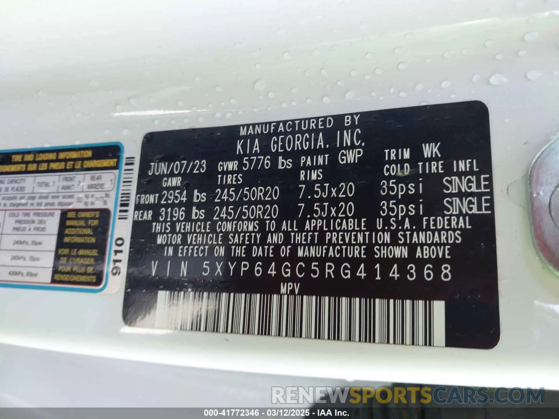 9 fotografías del automóvil dañado 5XYP64GC5RG414368 KIA TELLURIDE 2024