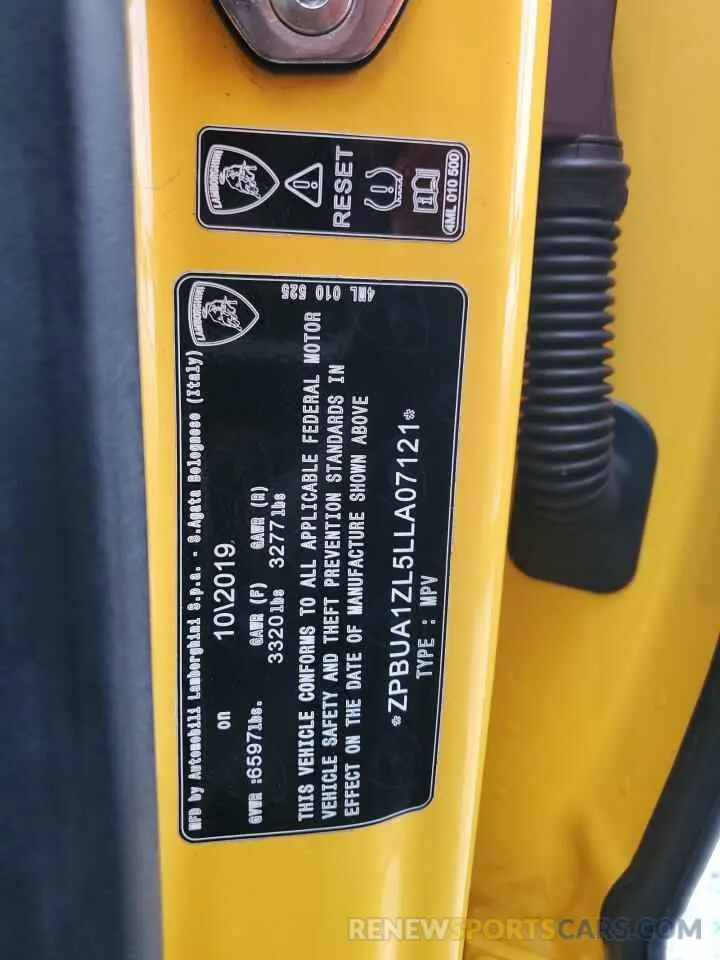 14 fotografías del automóvil dañado ZPBUA1ZL5LLA07121 LAMBORGHINI ALL MODELS 2020