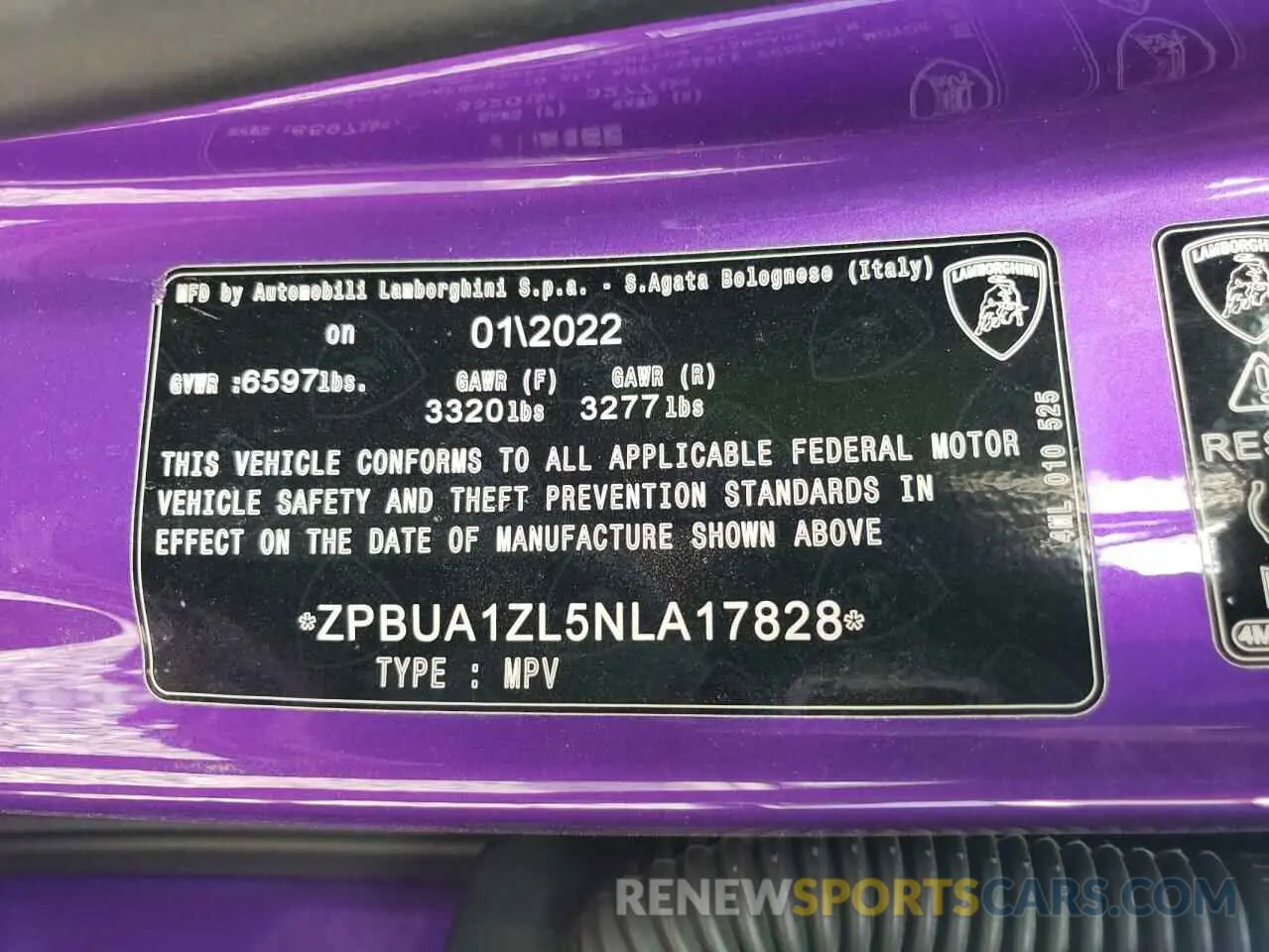 14 fotografías del automóvil dañado ZPBUA1ZL5NLA17828 LAMBORGHINI ALL MODELS 2022