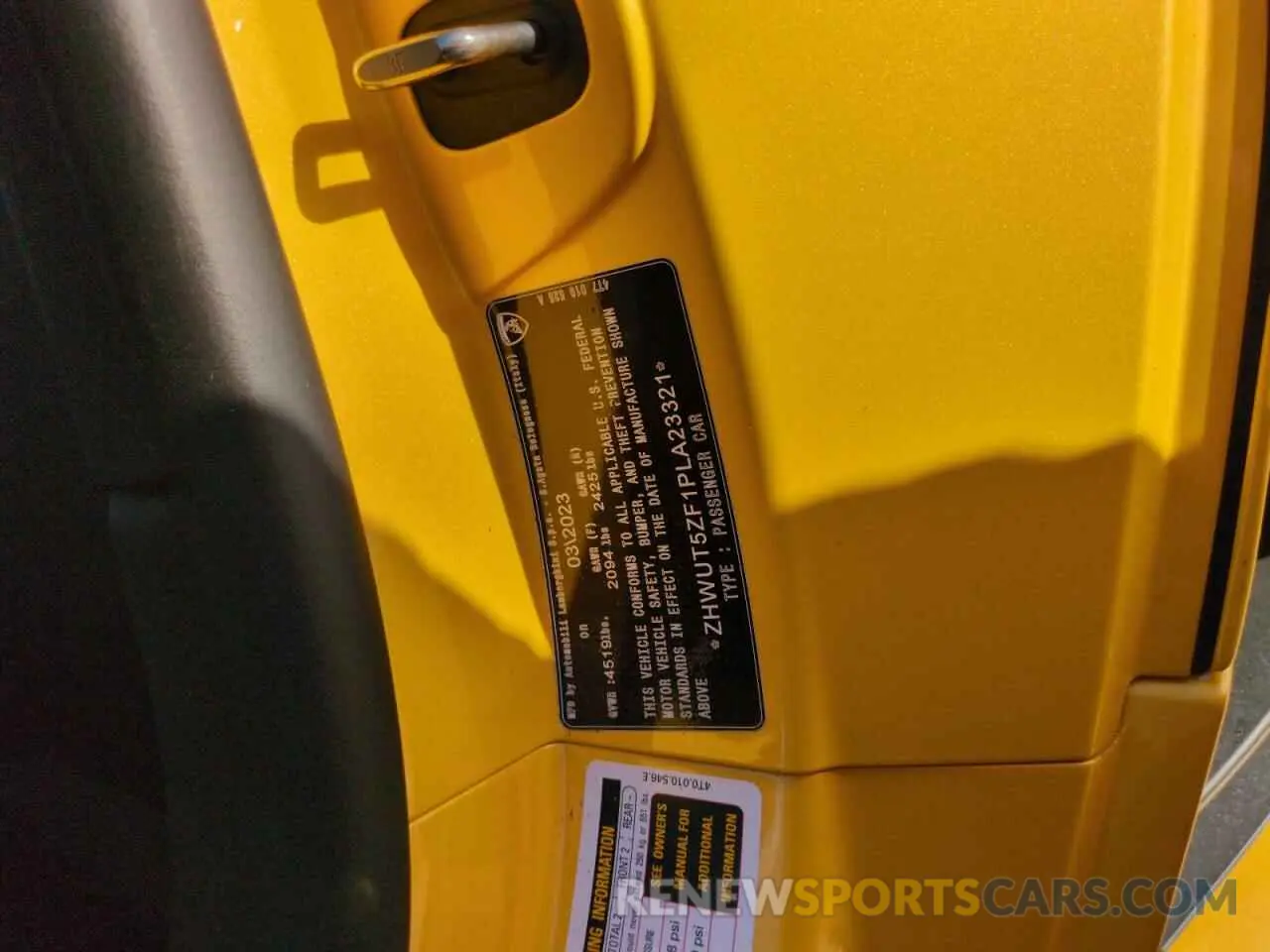 13 fotografías del automóvil dañado ZHWUT5ZF1PLA23321 LAMBORGHINI ALL MODELS 2023