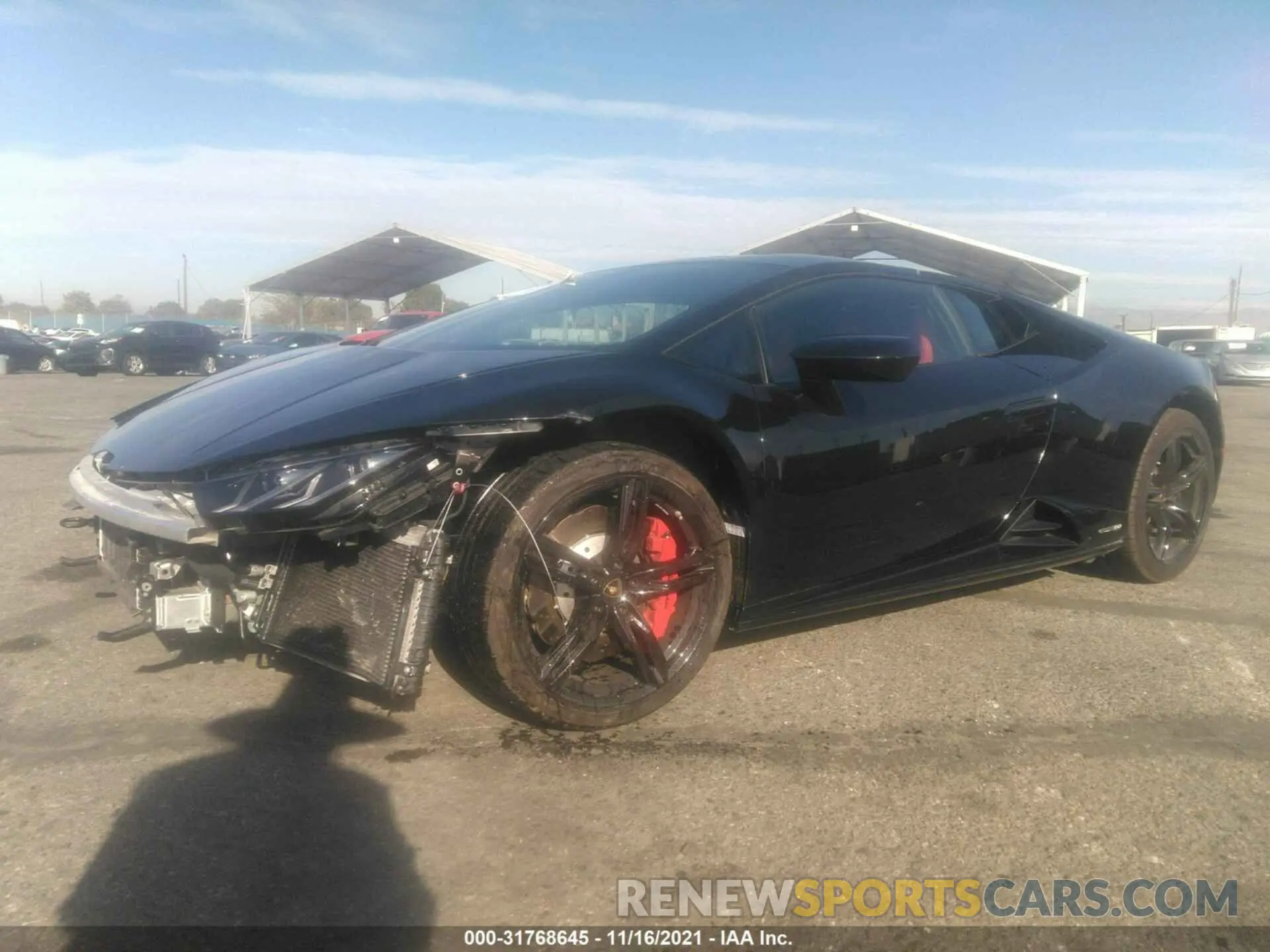 2 fotografías del automóvil dañado ZHWUF5ZF7LLA15189 LAMBORGHINI HURACAN EVO 2020