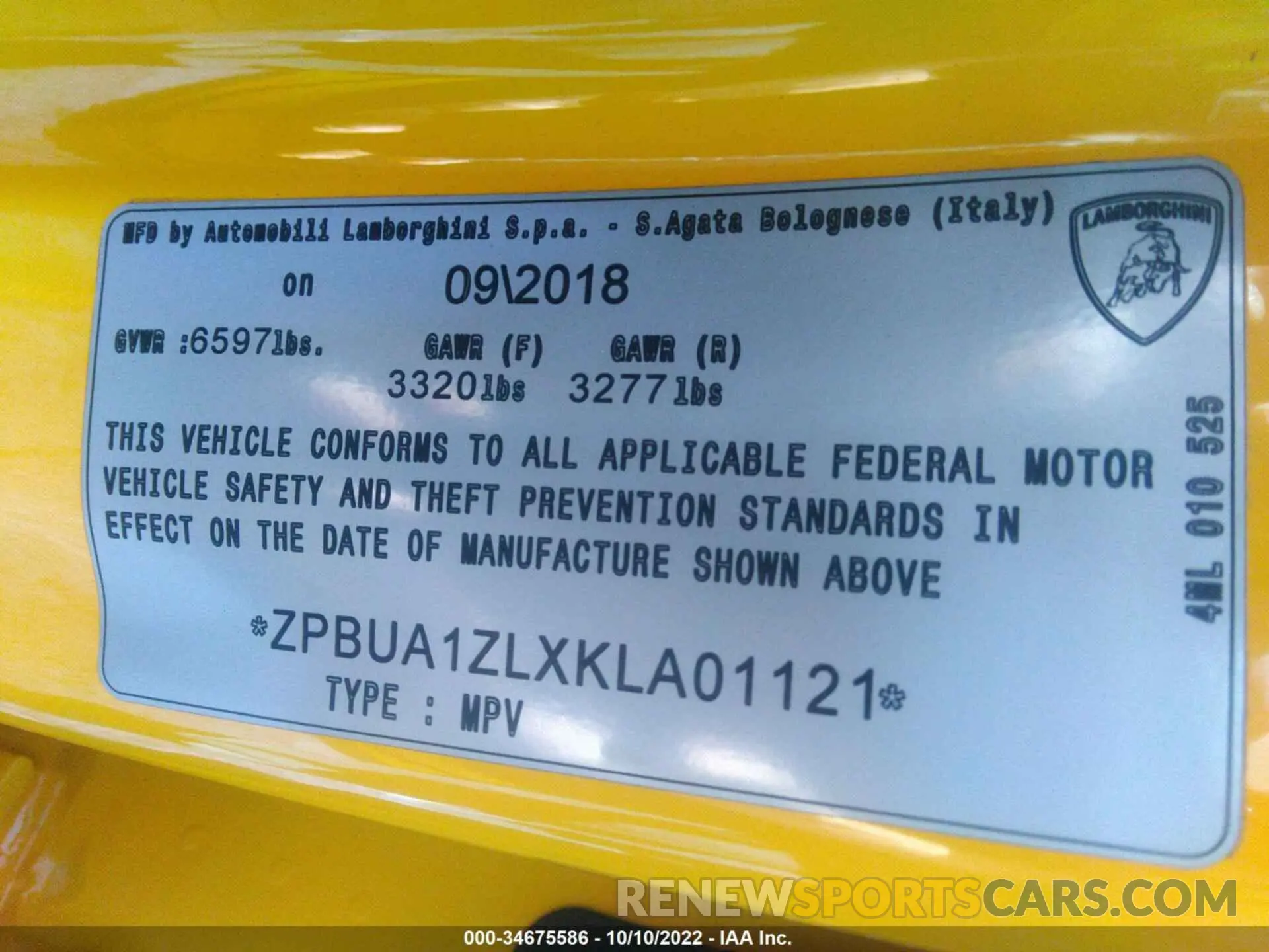 9 fotografías del automóvil dañado ZPBUA1ZLXKLA01121 LAMBORGHINI URUS 2019