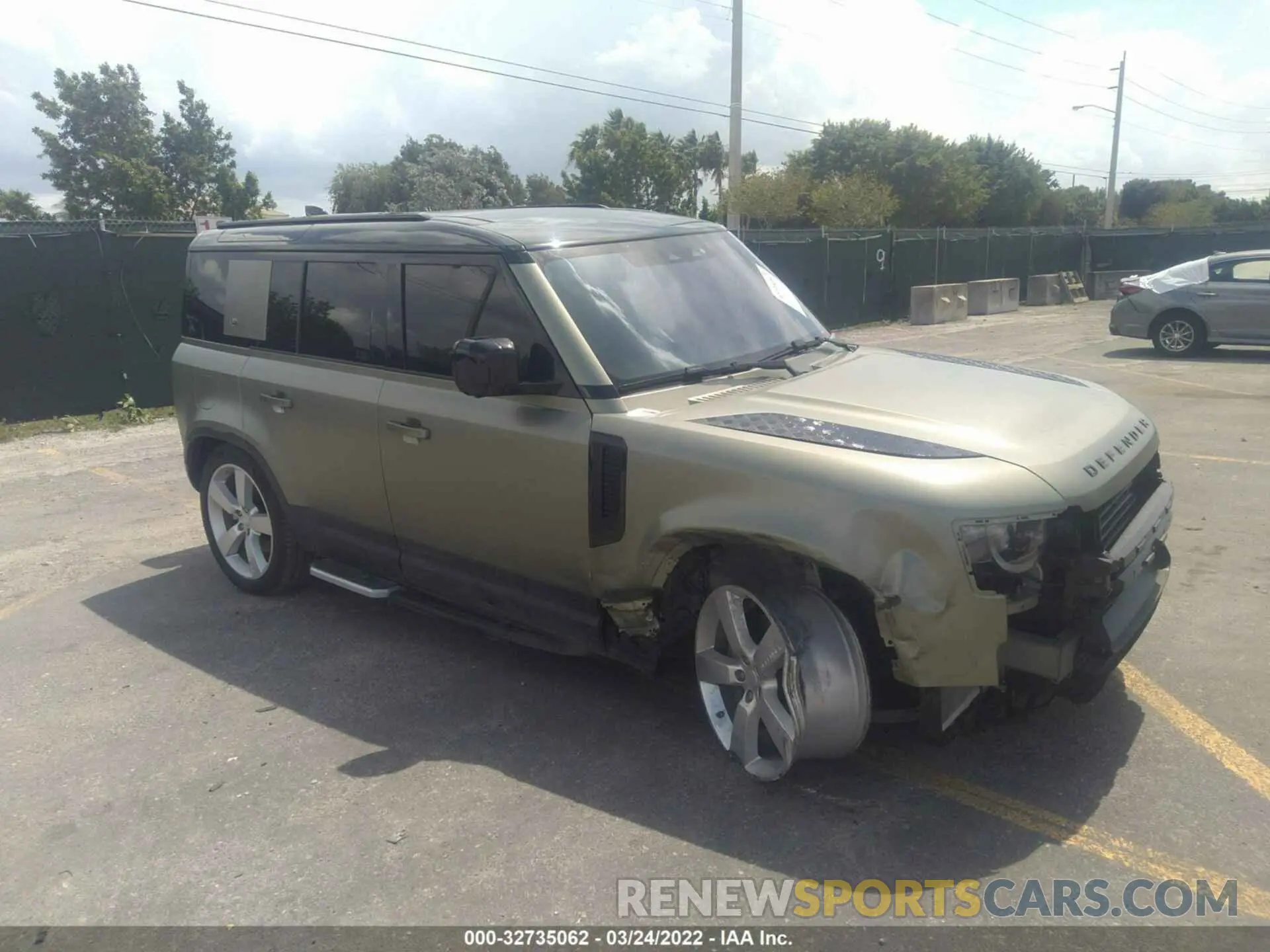 1 fotografías del automóvil dañado SALE1EEU3L2016870 LAND ROVER DEFENDER 2020