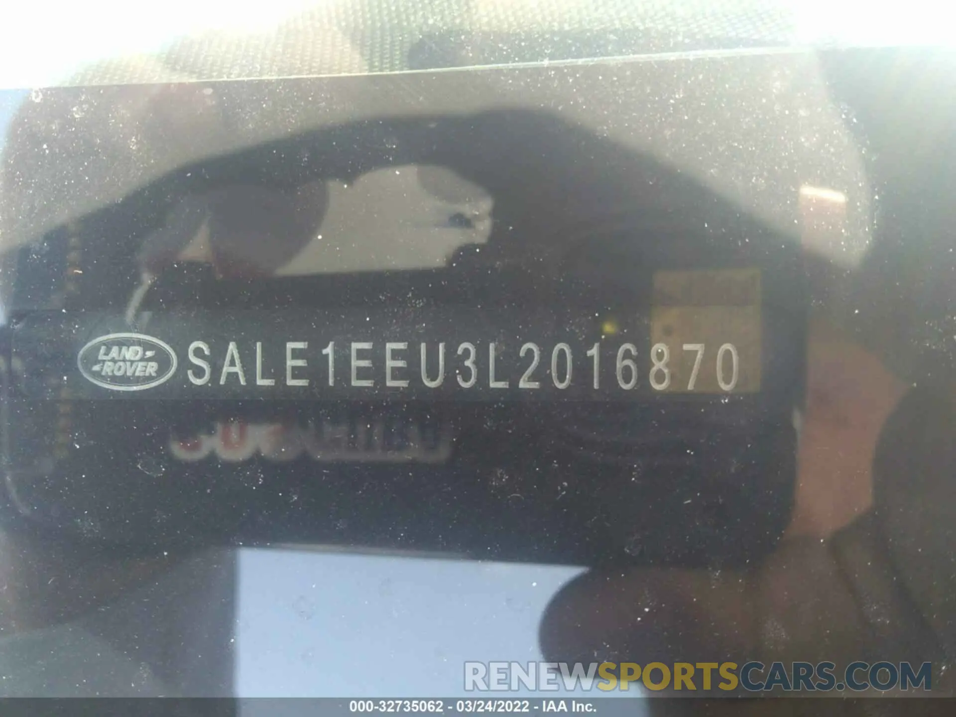 9 fotografías del automóvil dañado SALE1EEU3L2016870 LAND ROVER DEFENDER 2020