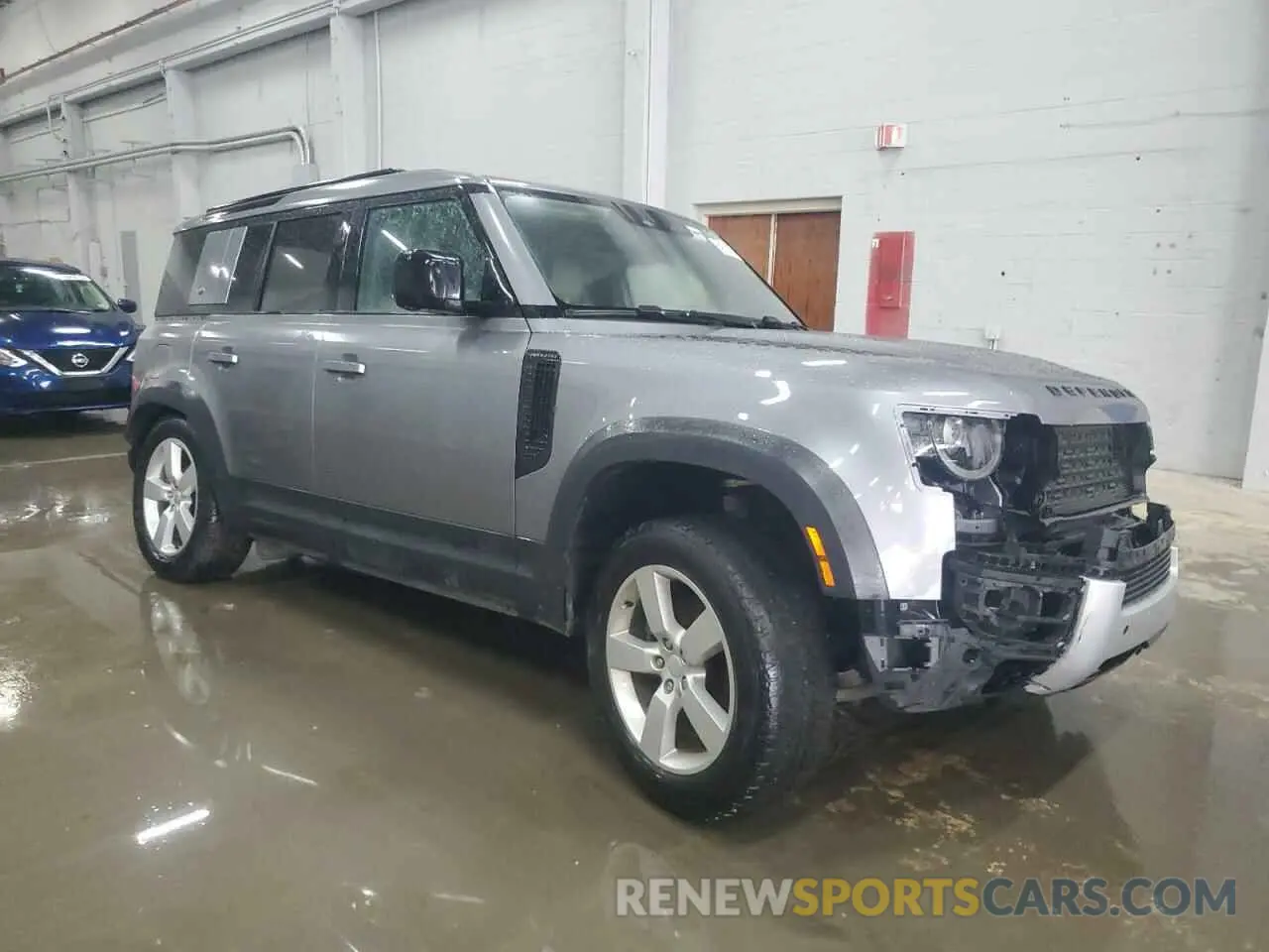 4 fotografías del automóvil dañado SALEJ7RX7M2062011 LAND ROVER DEFENDER 2021