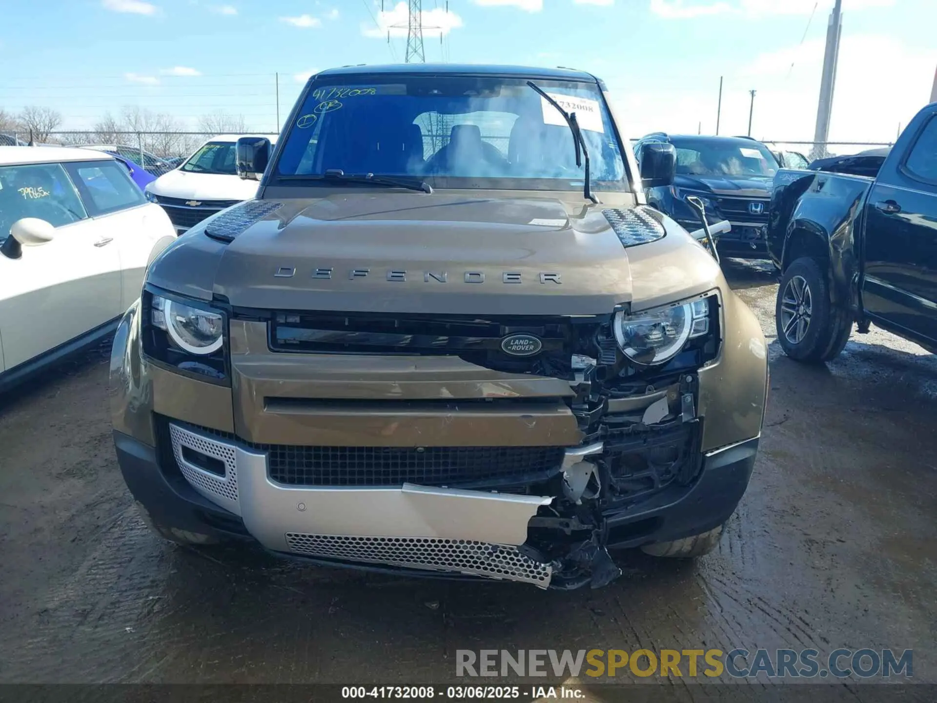 12 fotografías del automóvil dañado SALEJERX5M2041372 LAND ROVER DEFENDER 2021