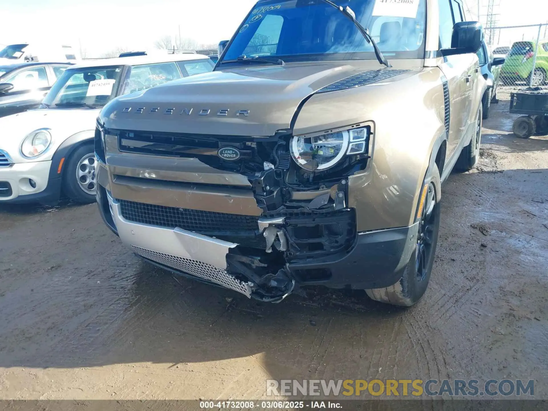 6 fotografías del automóvil dañado SALEJERX5M2041372 LAND ROVER DEFENDER 2021