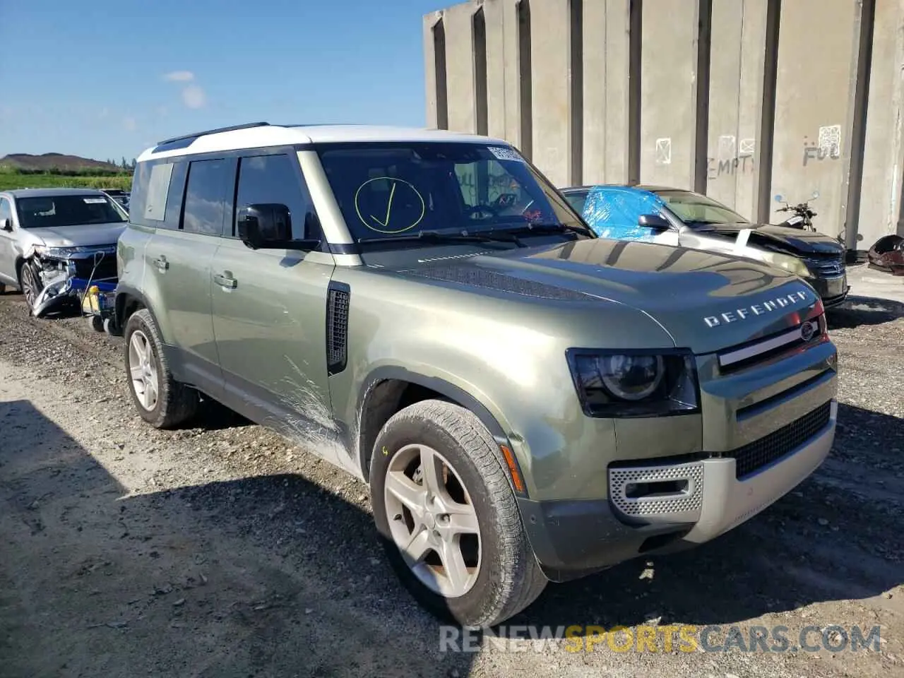 1 fotografías del automóvil dañado SALEP7RU7M2052907 LAND ROVER DEFENDER 2021