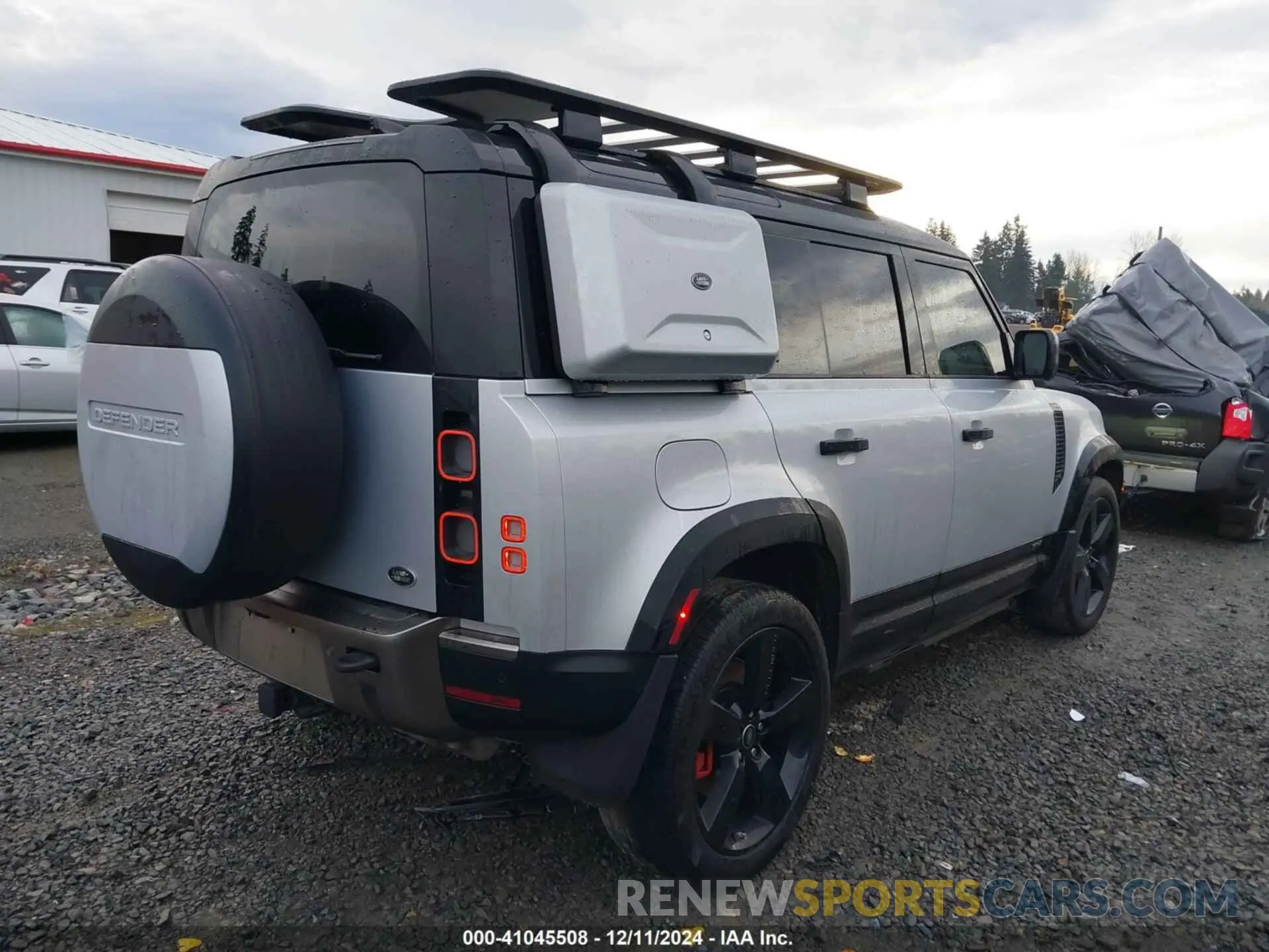 4 fotografías del automóvil dañado SALEXERU6M2038629 LAND ROVER DEFENDER 2021