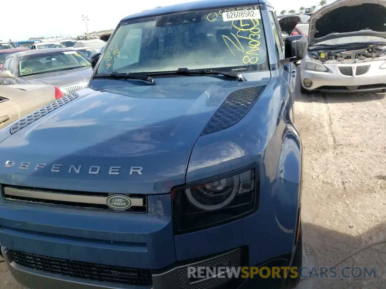 2 fotografías del automóvil dañado SALE37RU8N2093642 LAND ROVER DEFENDER 2022