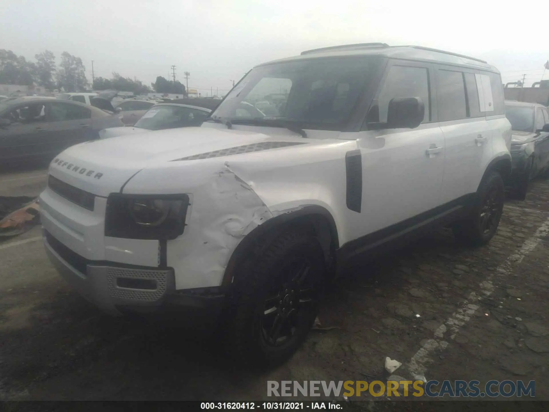 2 fotografías del automóvil dañado SALEJERX3N2077711 LAND ROVER DEFENDER 2022