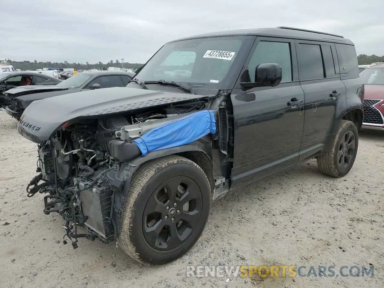 1 fotografías del automóvil dañado SALE2EEU9P2231950 LAND ROVER DEFENDER 2023
