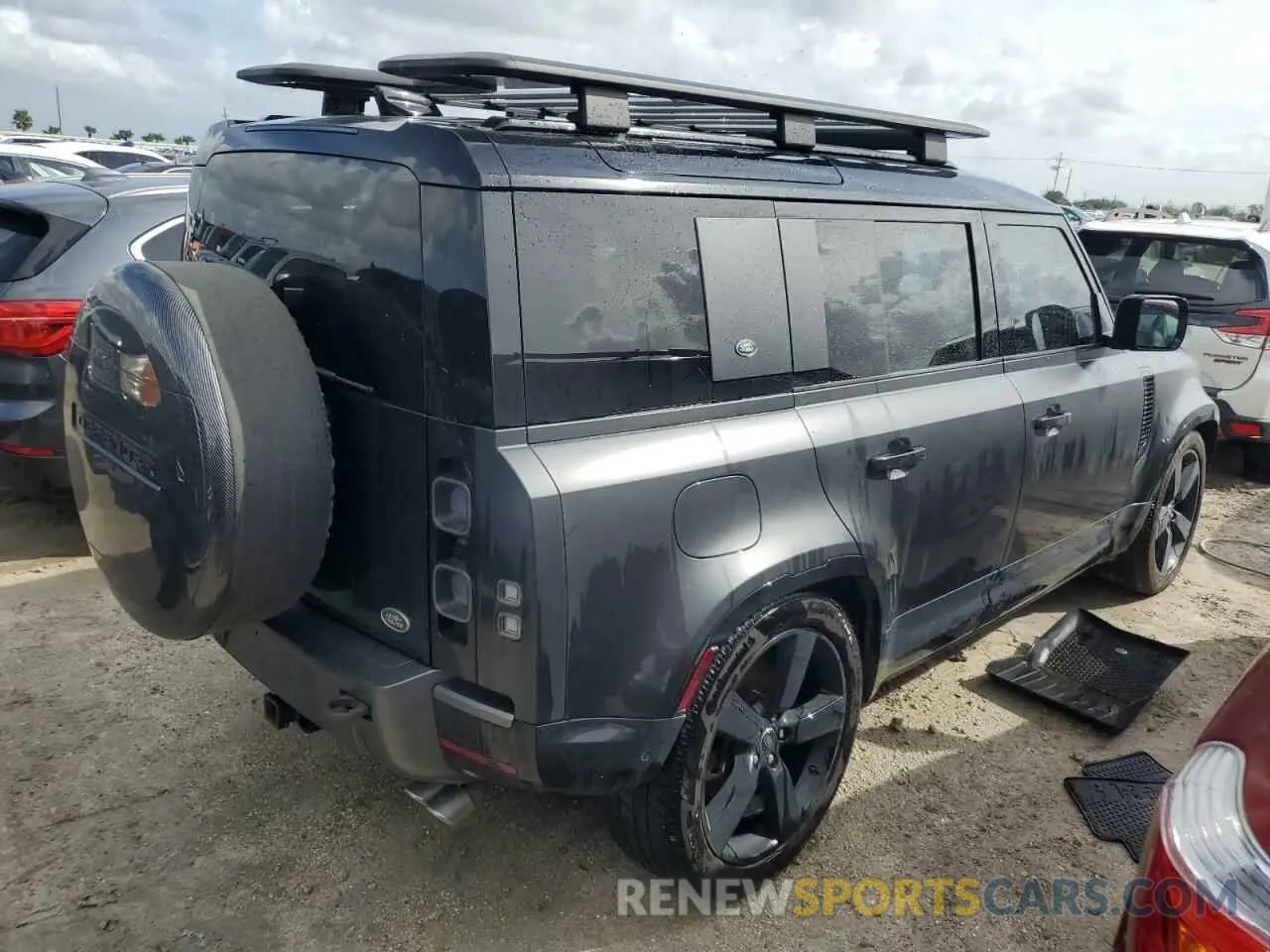 3 fotografías del automóvil dañado SALEWEEE2P2121741 LAND ROVER DEFENDER 2023