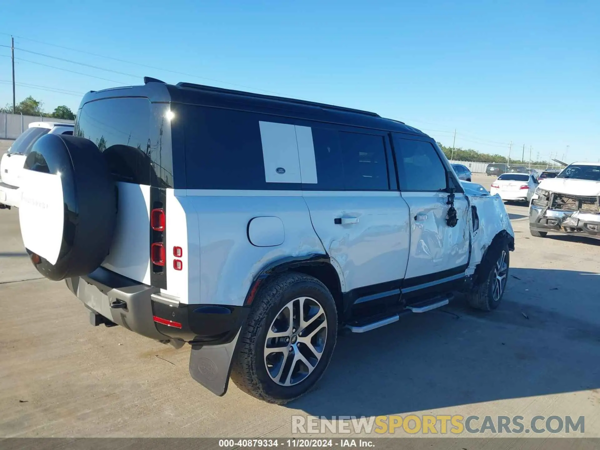 4 fotografías del automóvil dañado SALE27EU5R2262224 LAND ROVER DEFENDER 2024