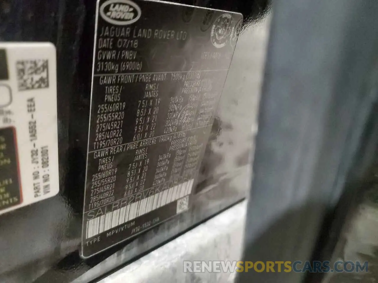 13 fotografías del automóvil dañado SALRR2RV6KA082801 LAND ROVER DISCOVERY 2019