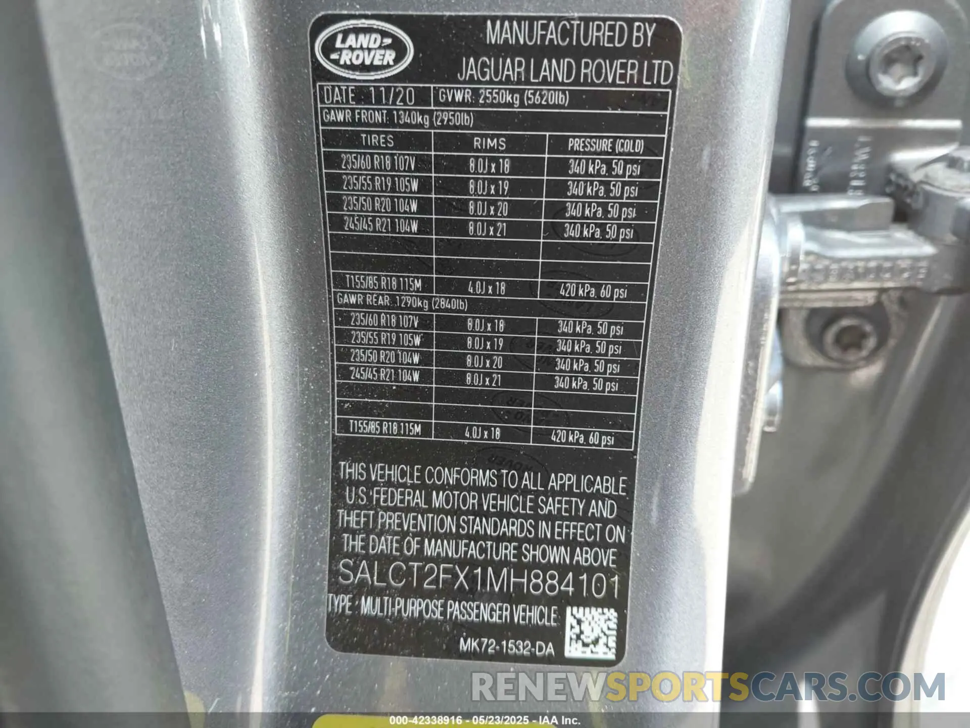9 fotografías del automóvil dañado SALCT2FX1MH884101 LAND ROVER DISCOVERY SPORT 2021