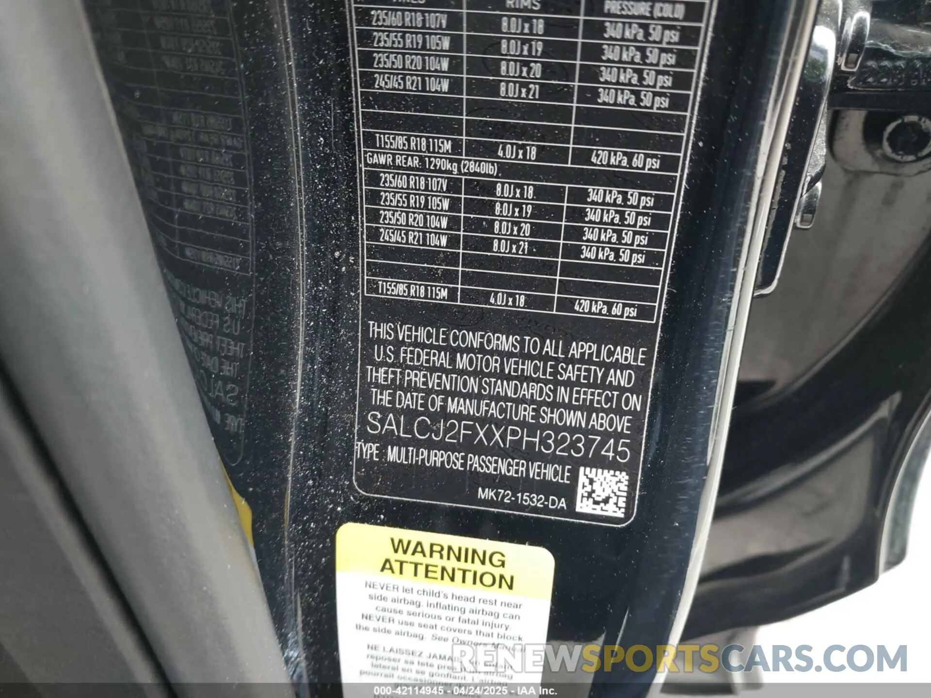 9 fotografías del automóvil dañado SALCJ2FXXPH323745 LAND ROVER DISCOVERY SPORT 2023