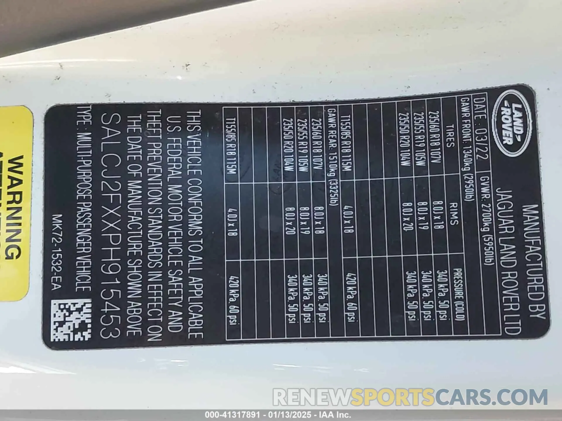 9 fotografías del automóvil dañado SALCJ2FXXPH915453 LAND ROVER DISCOVERY SPORT 2023