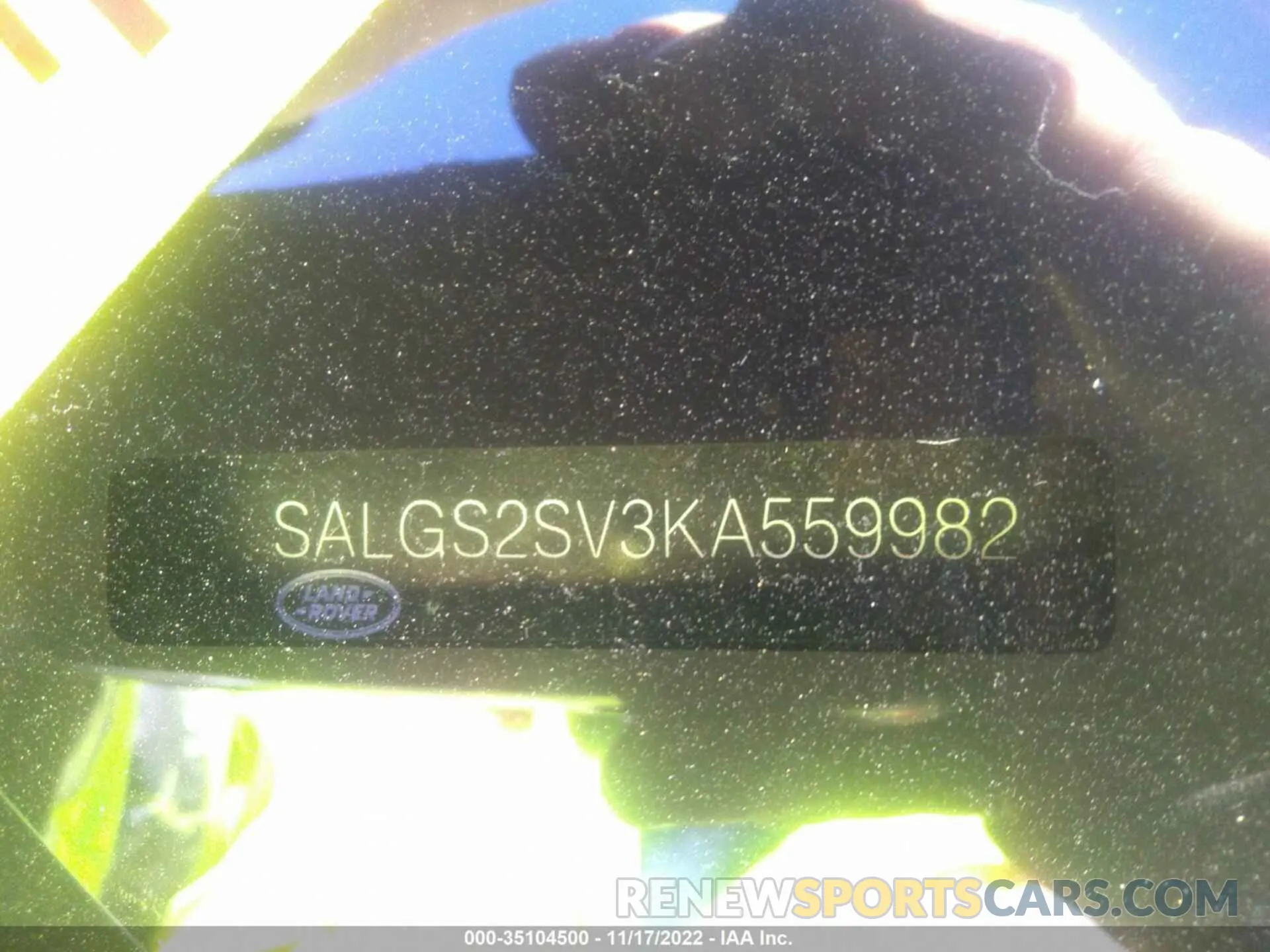 9 fotografías del automóvil dañado SALGS2SV3KA559982 LAND ROVER RANGE ROVER 2019