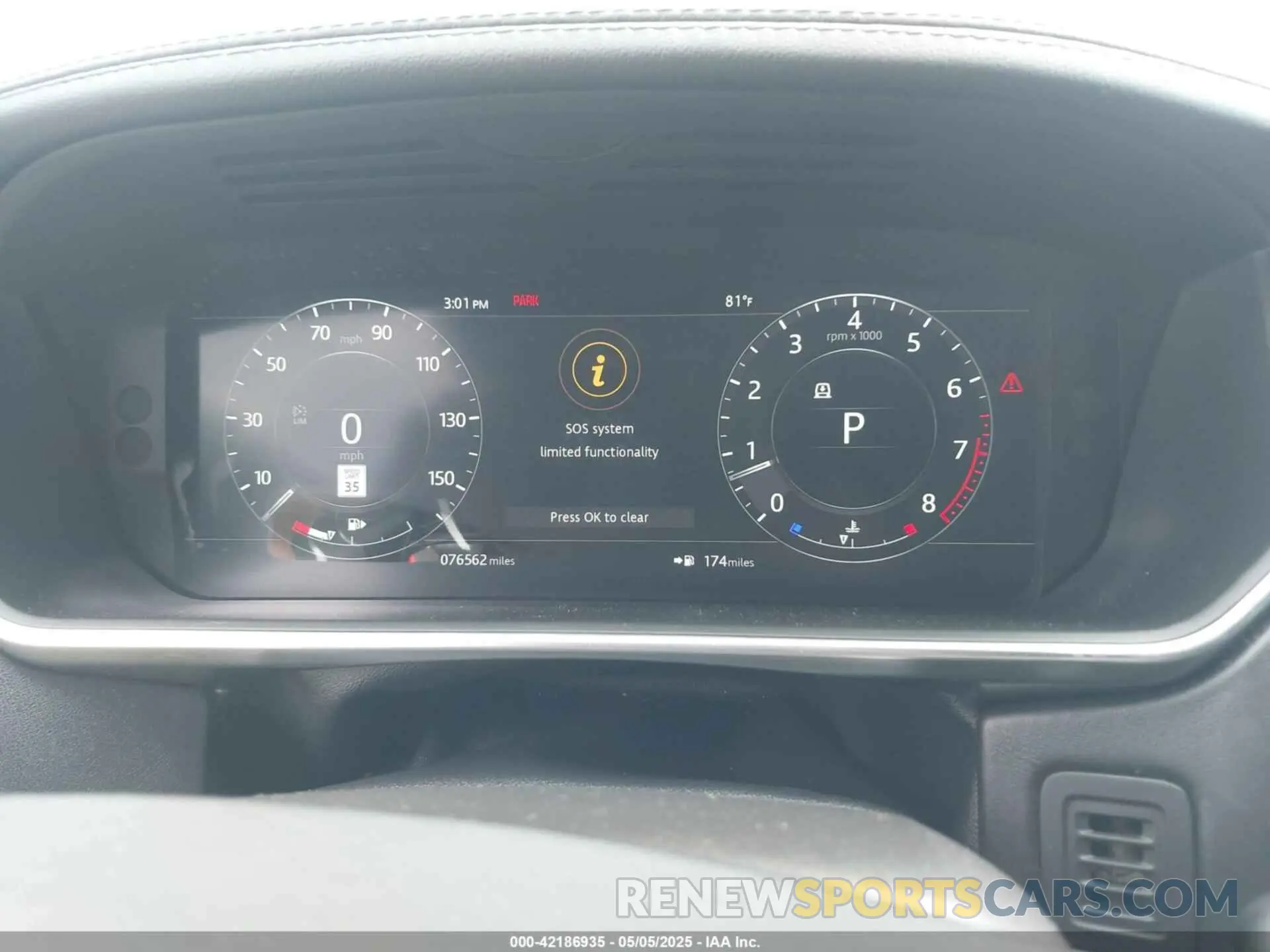 7 fotografías del automóvil dañado SALGS2SVXKA516370 LAND ROVER RANGE ROVER 2019