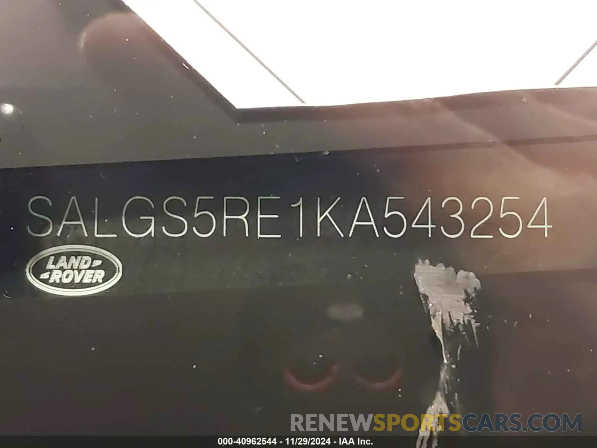 18 fotografías del automóvil dañado SALGS5RE1KA543254 LAND ROVER RANGE ROVER 2019