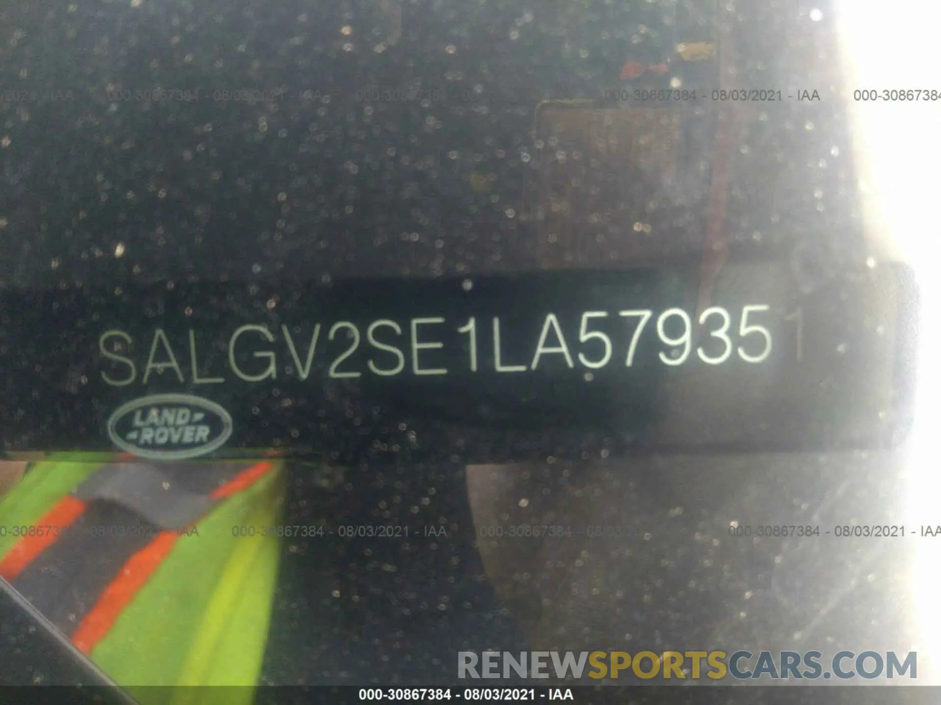 9 fotografías del automóvil dañado SALGV2SE1LA579351 LAND ROVER RANGE ROVER 2020