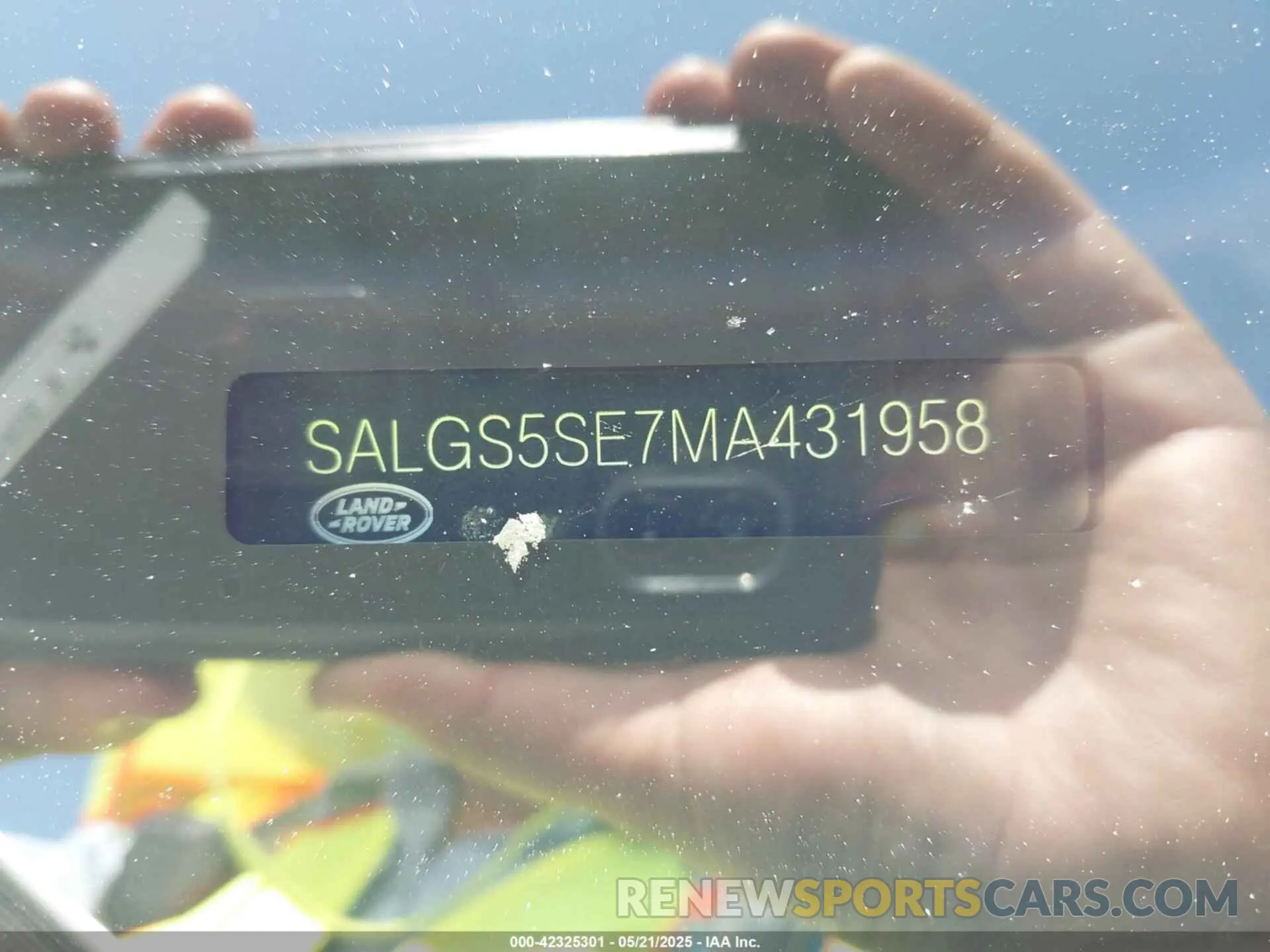 9 fotografías del automóvil dañado SALGS5SE7MA431958 LAND ROVER RANGE ROVER 2021