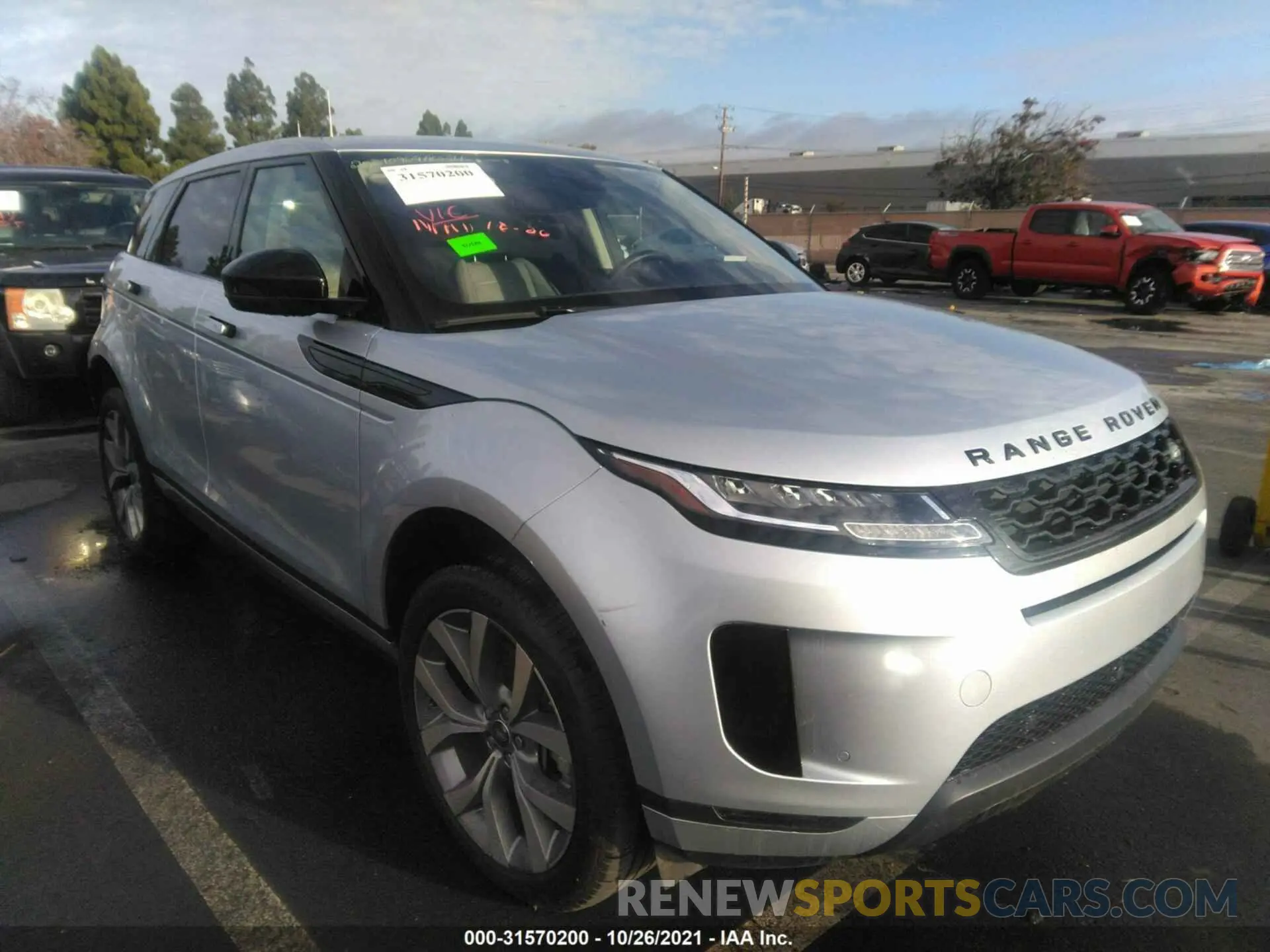 1 fotografías del automóvil dañado SALZJ2FX0LH041859 LAND ROVER RANGE ROVER EVOQUE 2020