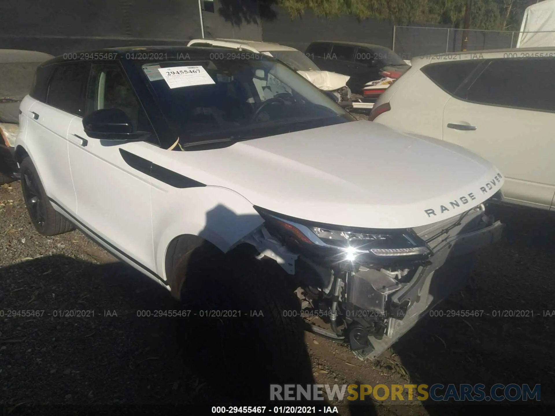 1 fotografías del automóvil dañado SALZJ2FX3LH031973 LAND ROVER RANGE ROVER EVOQUE 2020