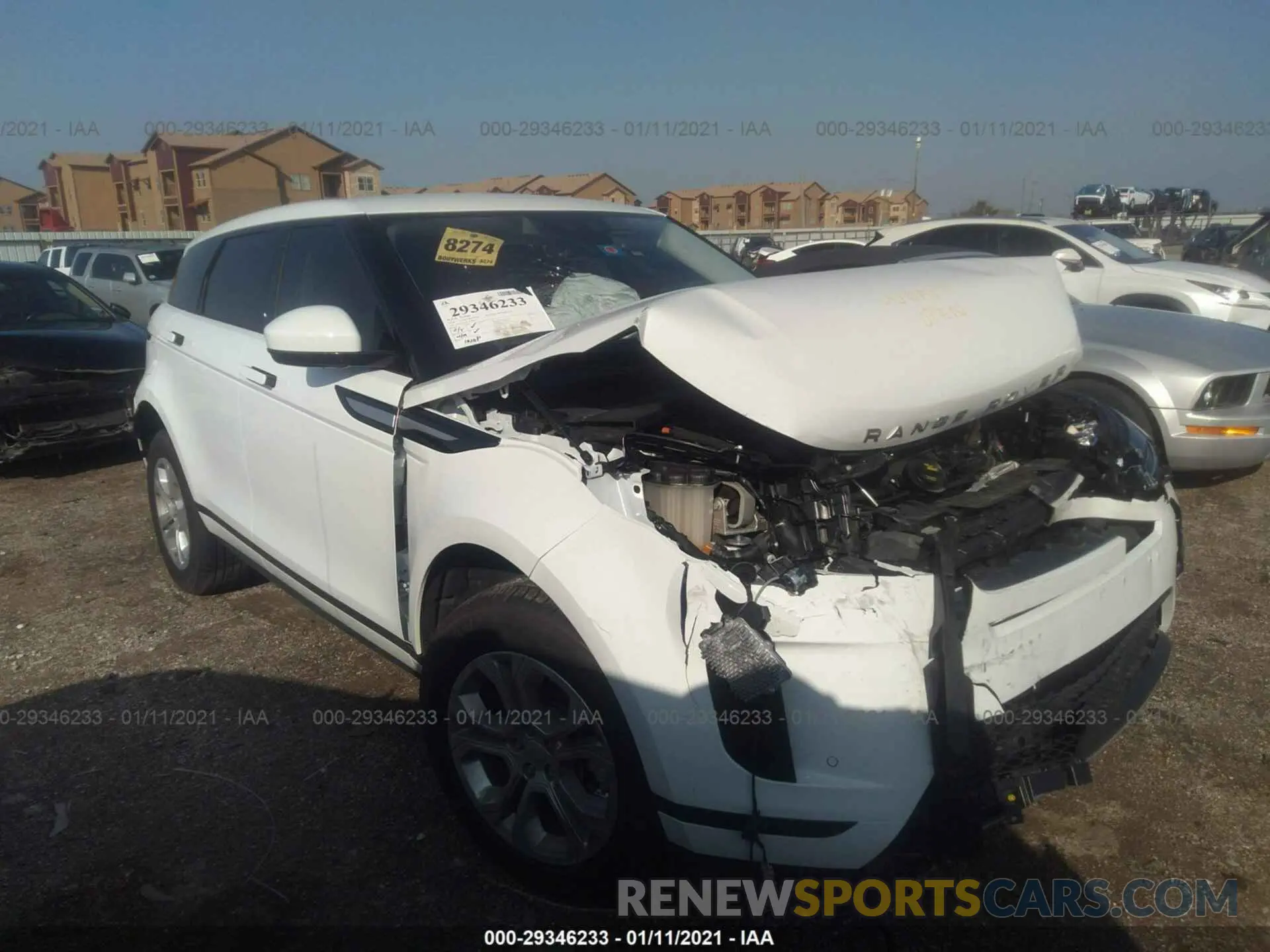 1 fotografías del automóvil dañado SALZJ2FX4LH100847 LAND ROVER RANGE ROVER EVOQUE 2020