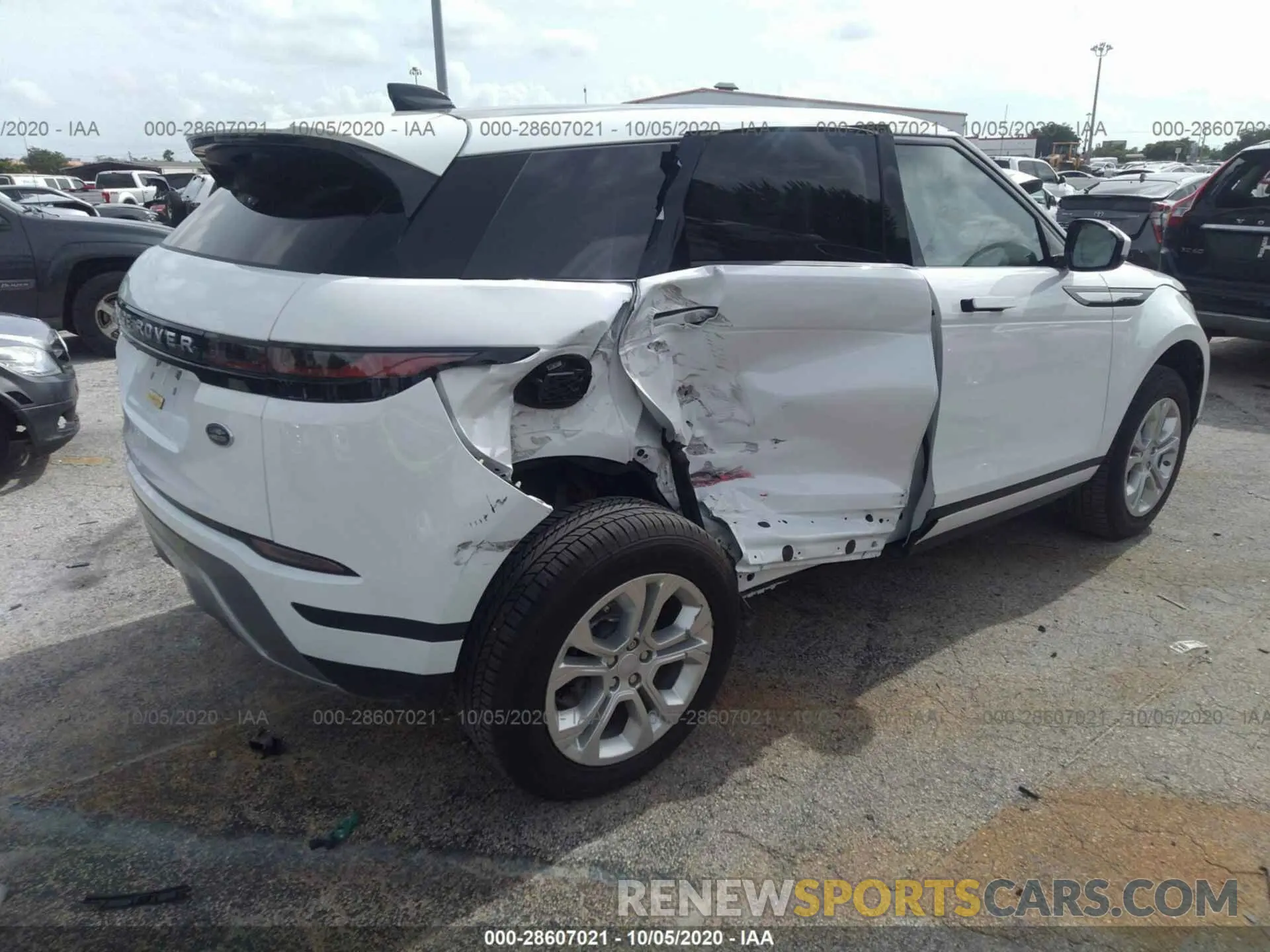 4 fotografías del automóvil dañado SALZJ2FX6LH050517 LAND ROVER RANGE ROVER EVOQUE 2020