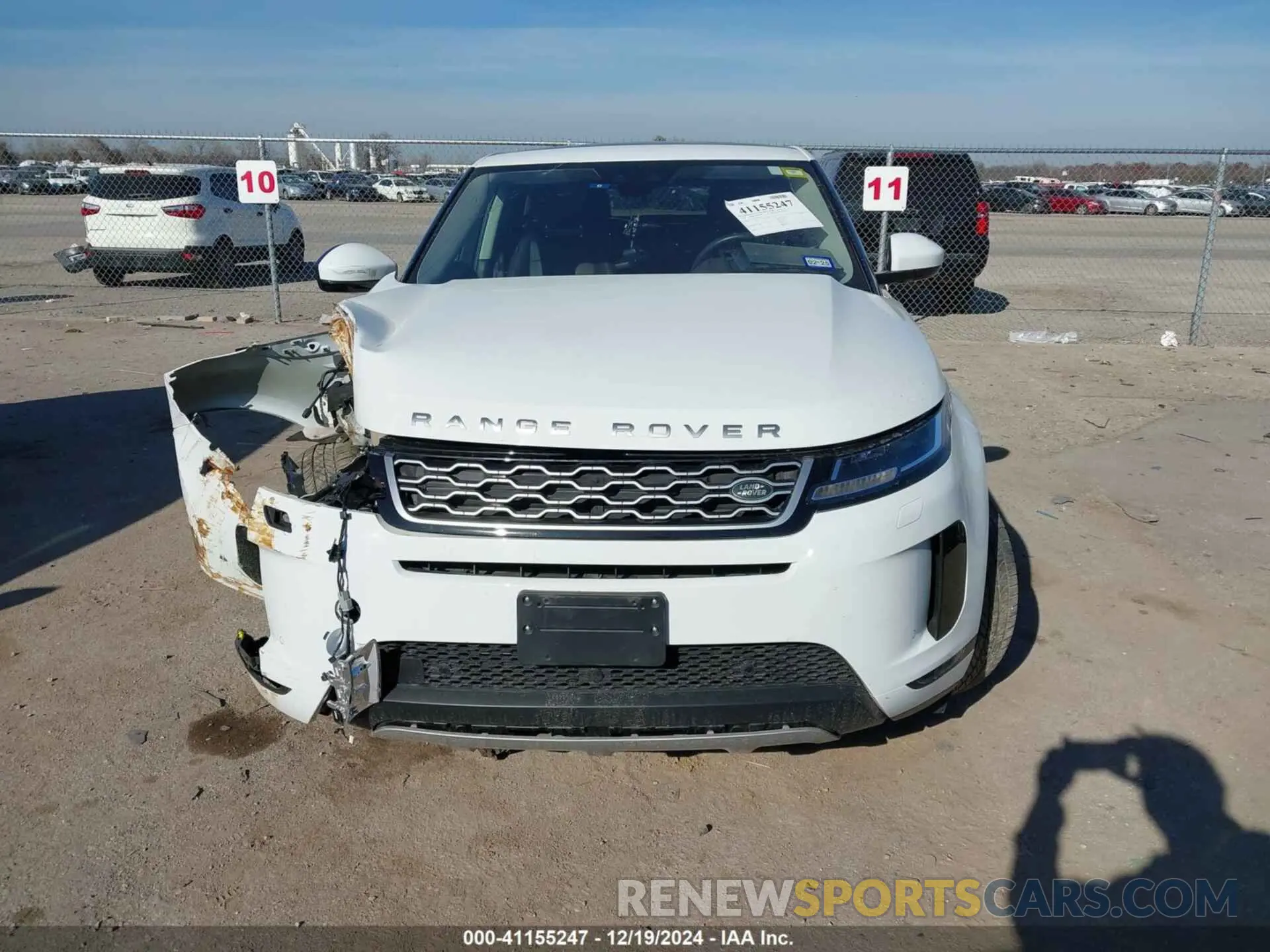 11 fotografías del automóvil dañado SALZJ2FX9LH030293 LAND ROVER RANGE ROVER EVOQUE 2020