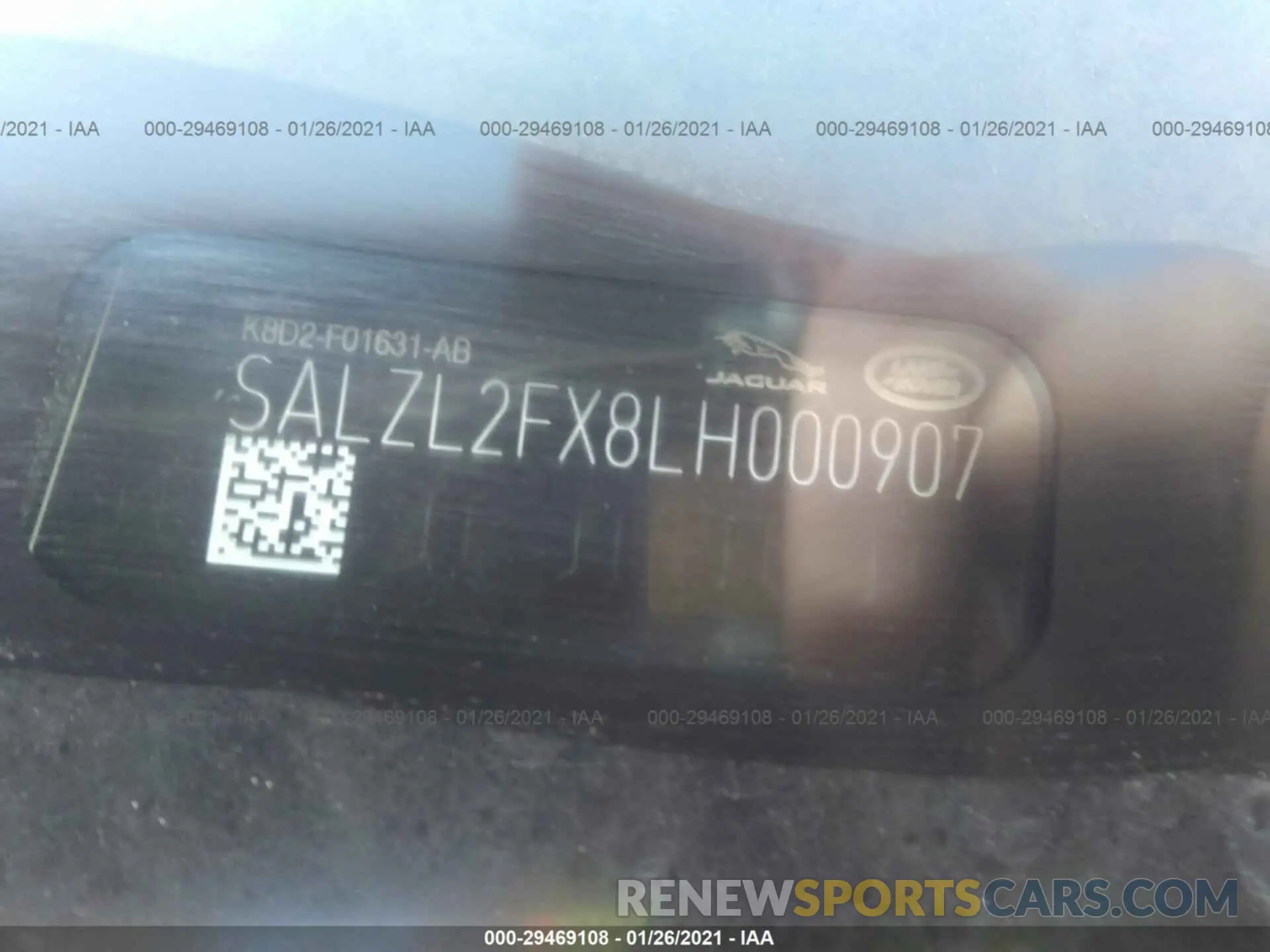 9 fotografías del automóvil dañado SALZL2FX8LH000907 LAND ROVER RANGE ROVER EVOQUE 2020