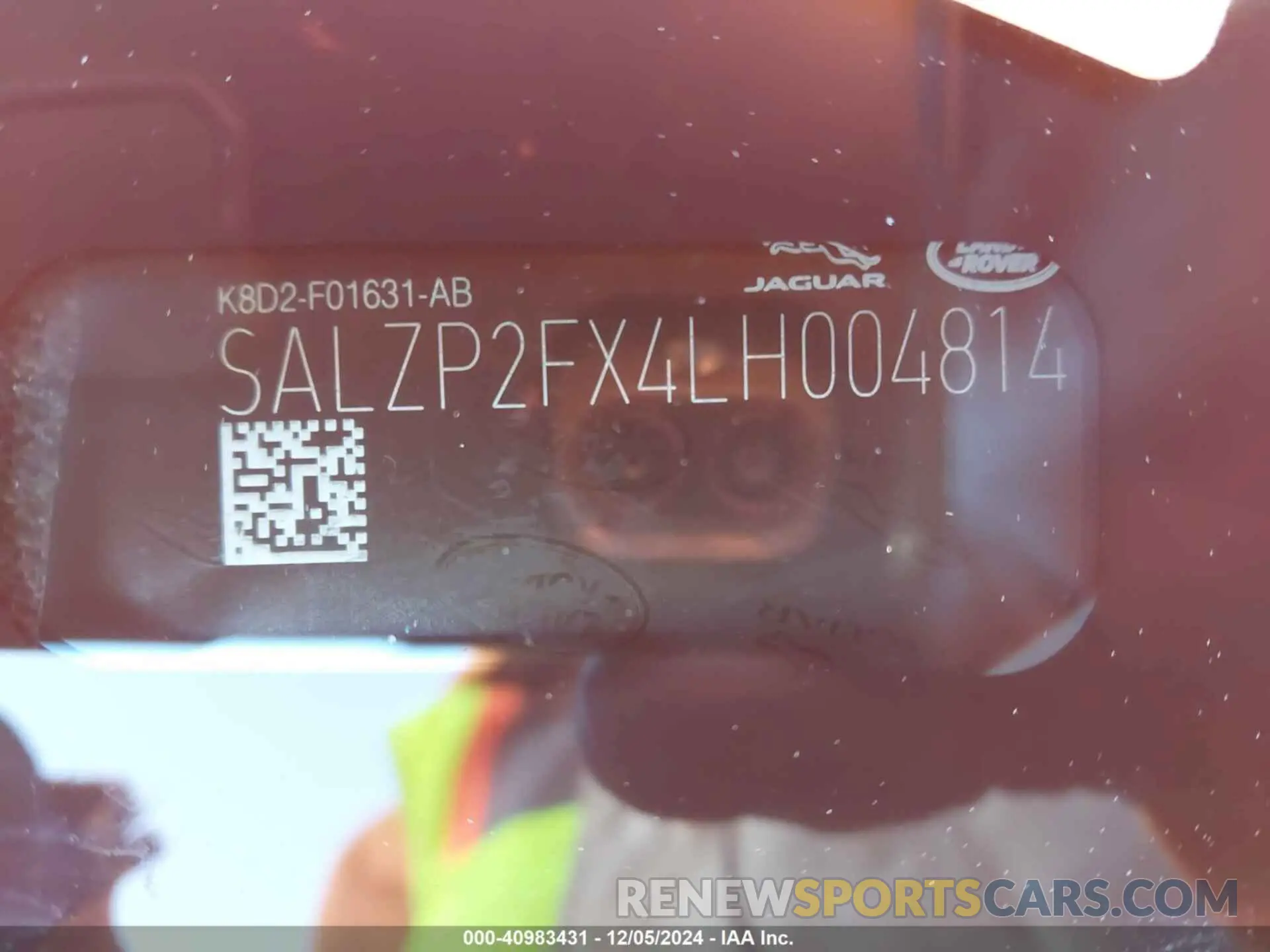 9 fotografías del automóvil dañado SALZP2FX4LH004814 LAND ROVER RANGE ROVER EVOQUE 2020