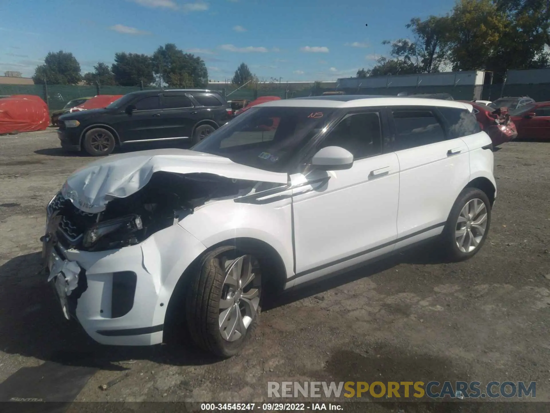2 fotografías del automóvil dañado SALZP2FX7LH052002 LAND ROVER RANGE ROVER EVOQUE 2020