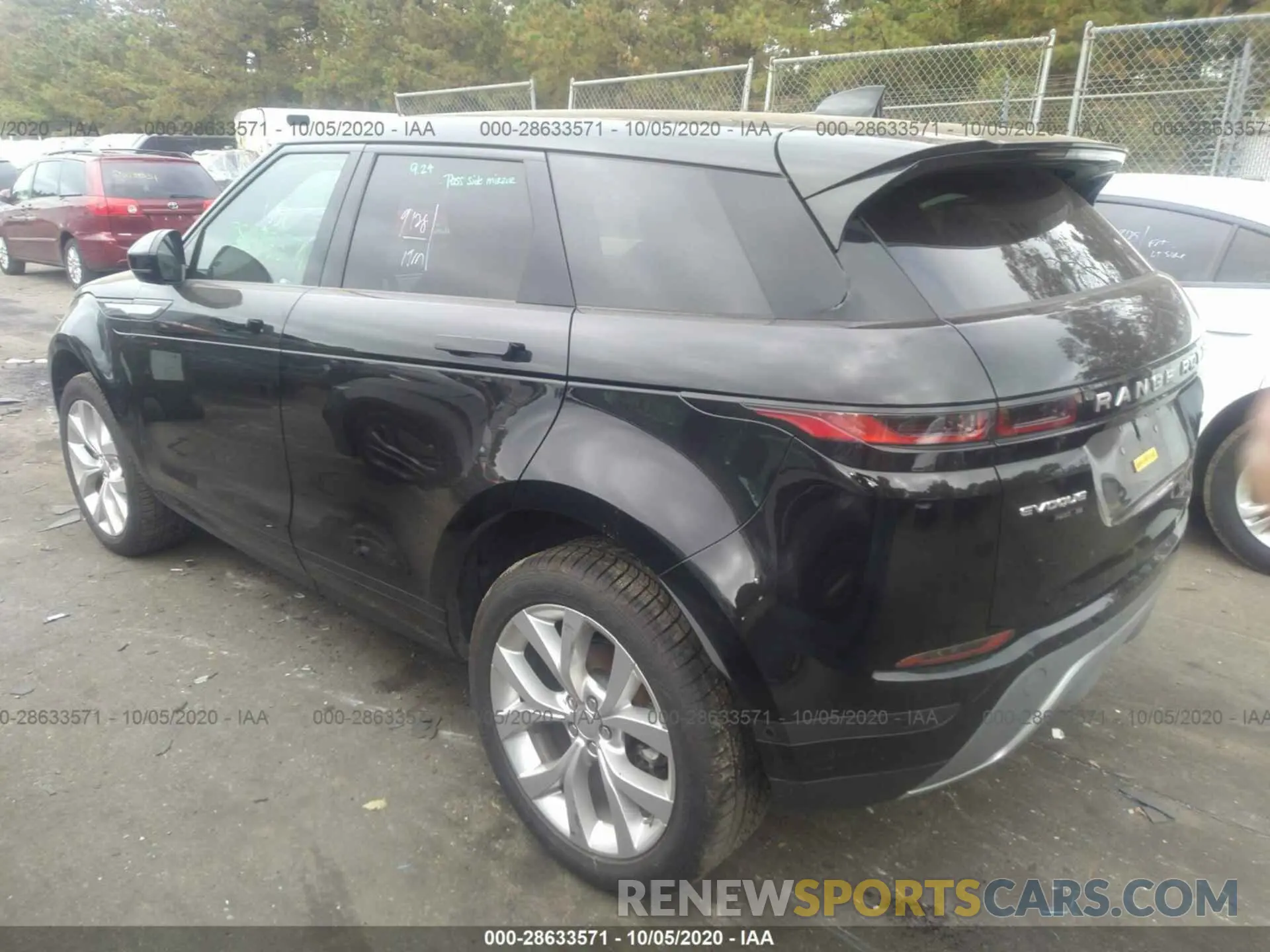3 fotografías del automóvil dañado SALZP2FX7LH080690 LAND ROVER RANGE ROVER EVOQUE 2020