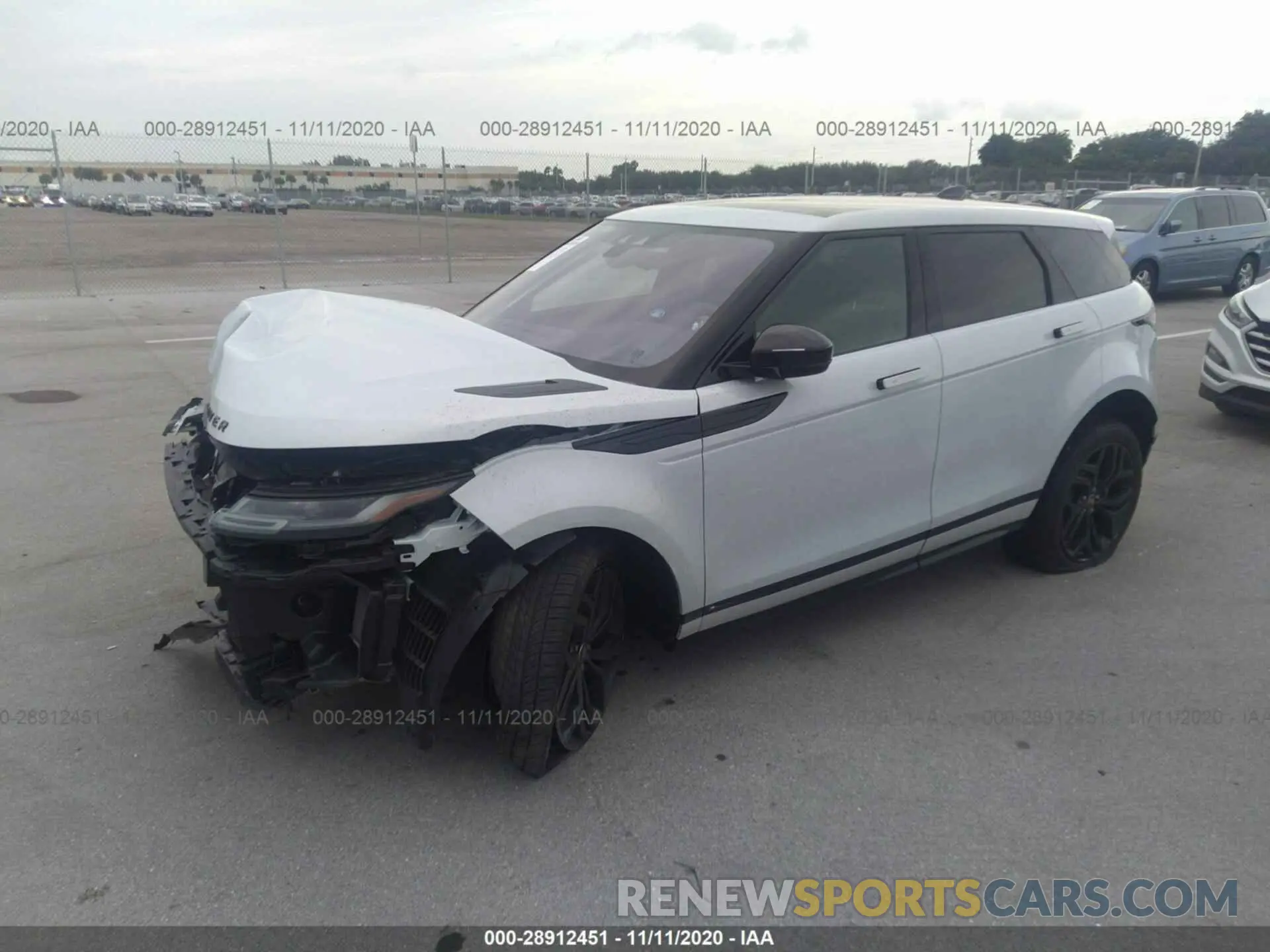 2 fotografías del automóvil dañado SALZT2GX4LH032123 LAND ROVER RANGE ROVER EVOQUE 2020