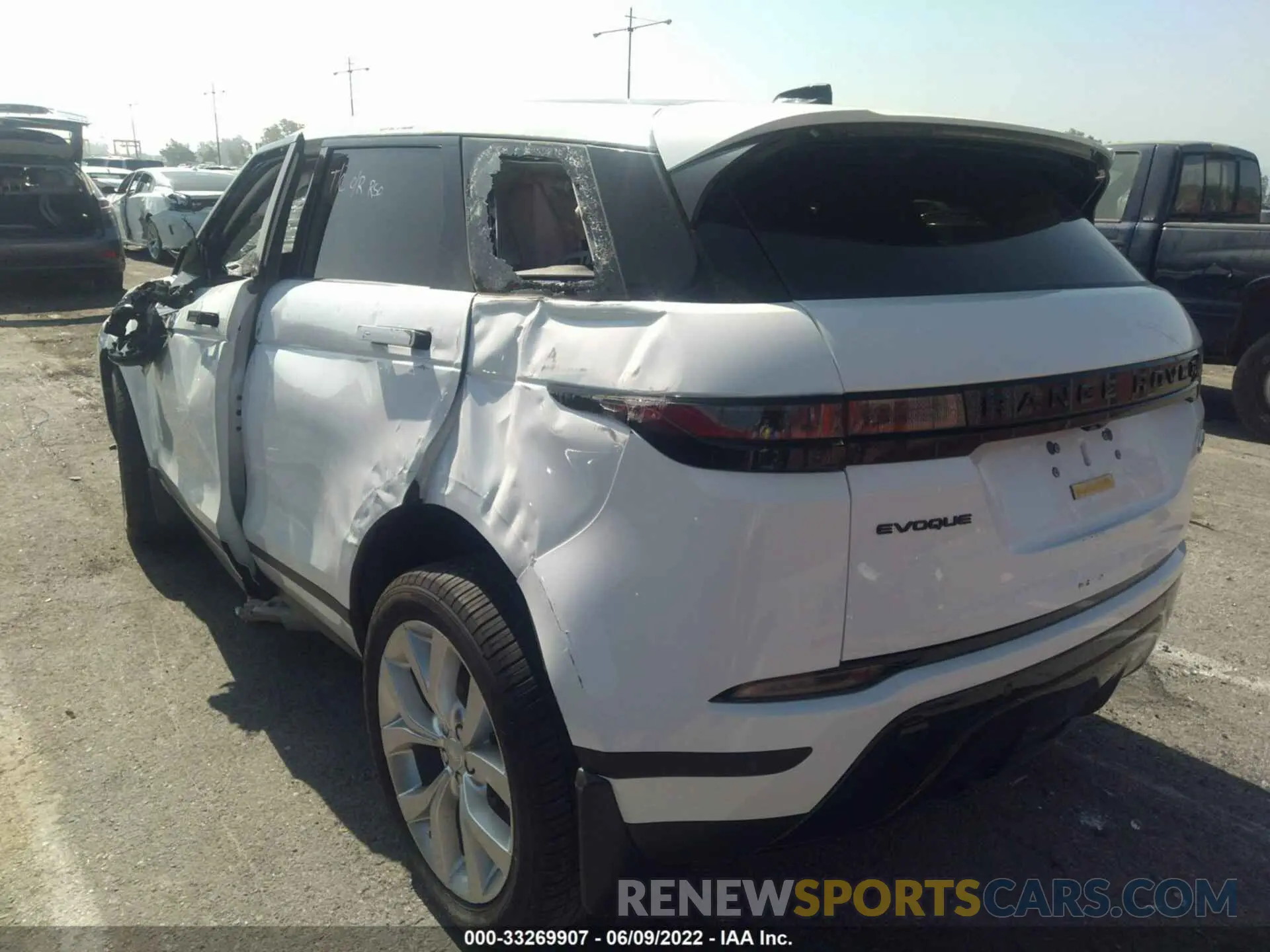 3 fotografías del automóvil dañado SALZP2FX7MH122969 LAND ROVER RANGE ROVER EVOQUE 2021